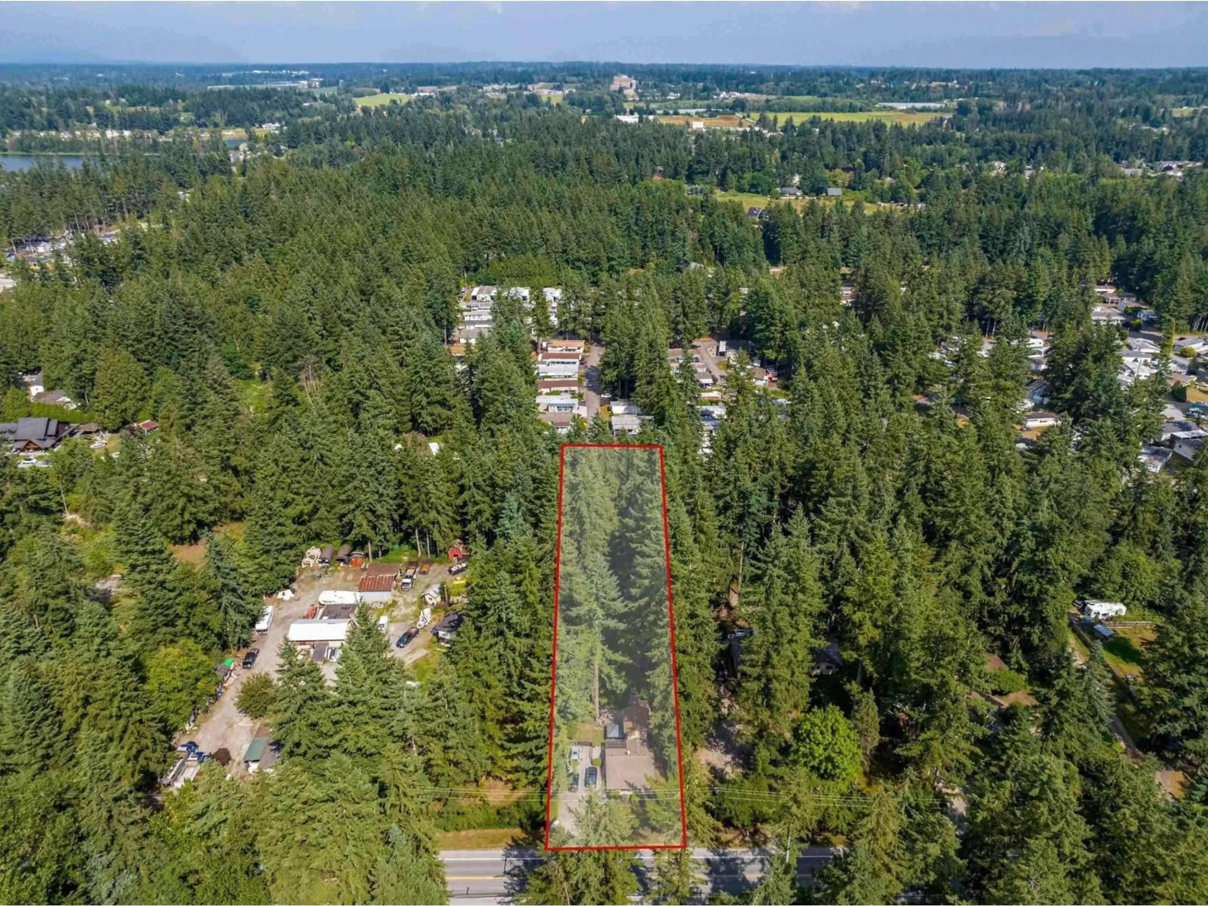 A pic from outside/outdoor area/front of a property/back of a property/a pic from drone, forest/trees view for 2552 200 STREET, Langley British Columbia V2Z1X1