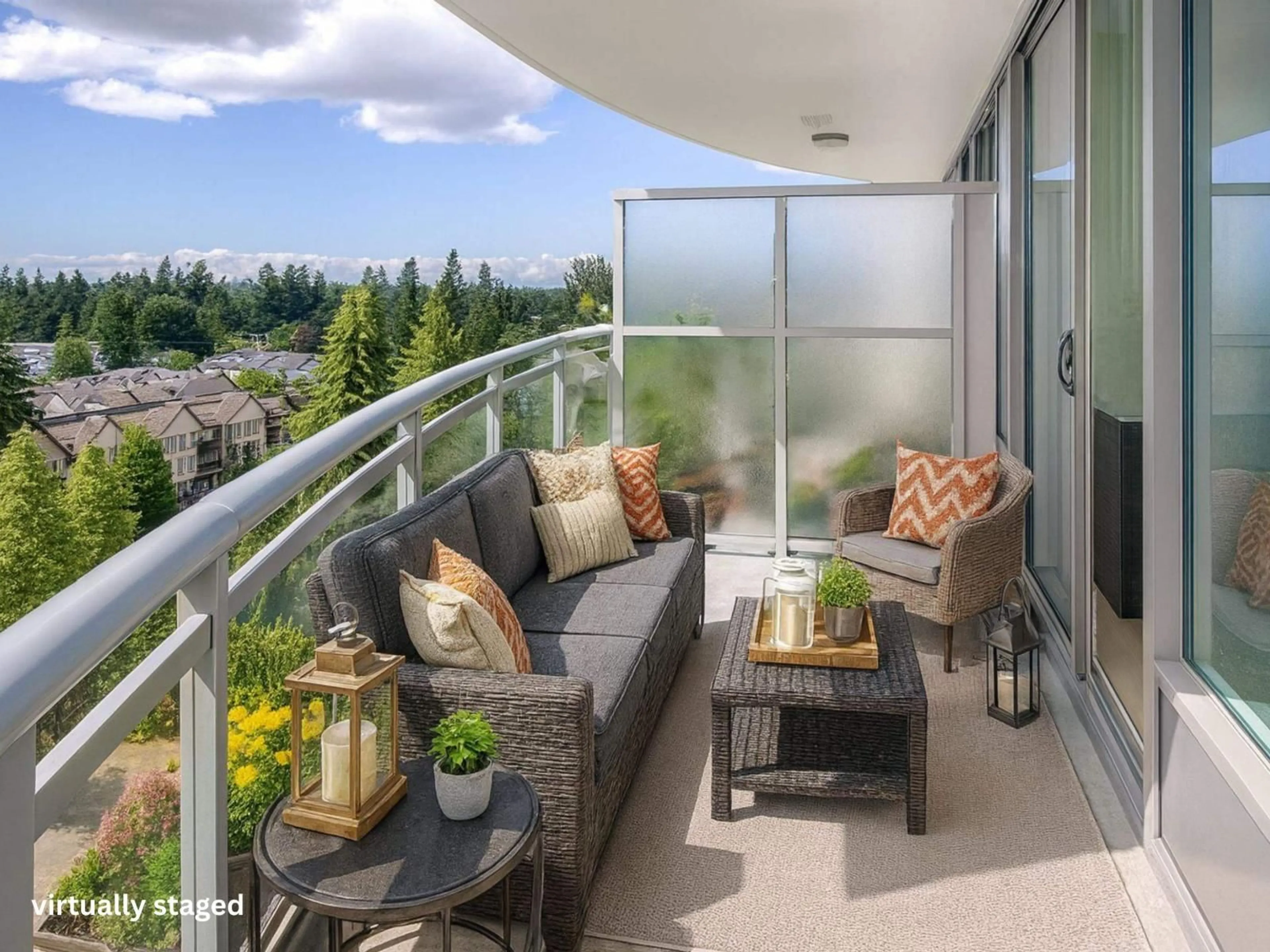 Balcony in the apartment, water/lake/river/ocean view for 606 - 13303 CENTRAL AVENUE, Surrey British Columbia V3T0K6