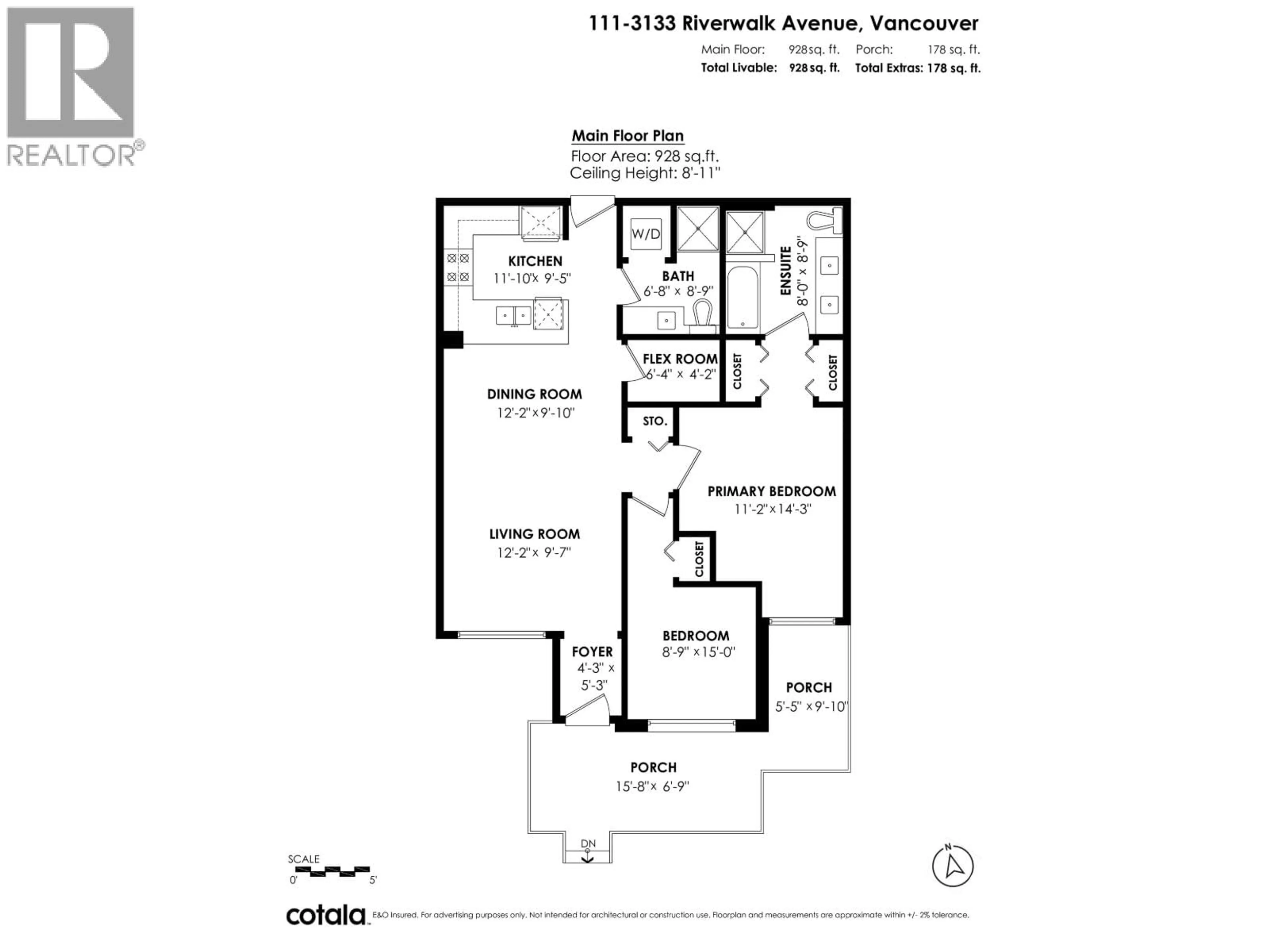Floor plan for 111 - 3133 RIVERWALK AVENUE, Vancouver British Columbia V5S0A7