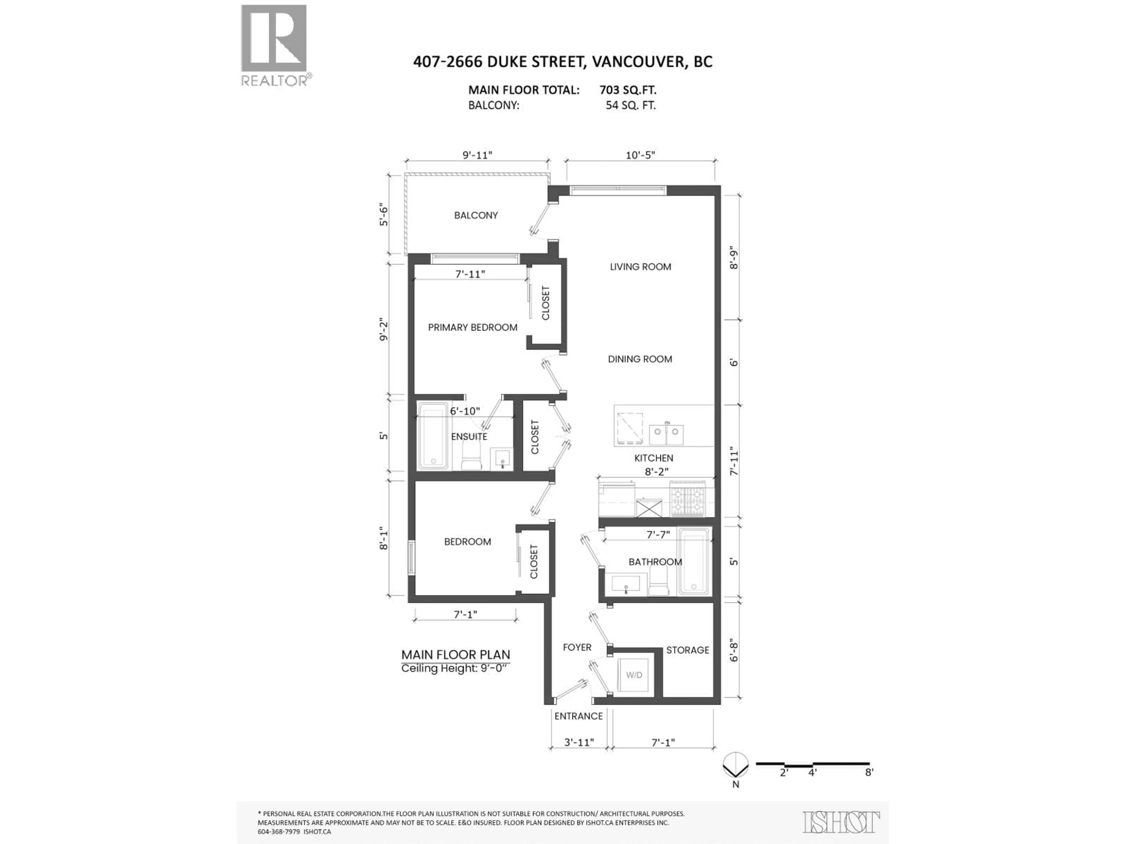Floor plan for 407 - 2666 DUKE STREET, Vancouver British Columbia V5R4S9