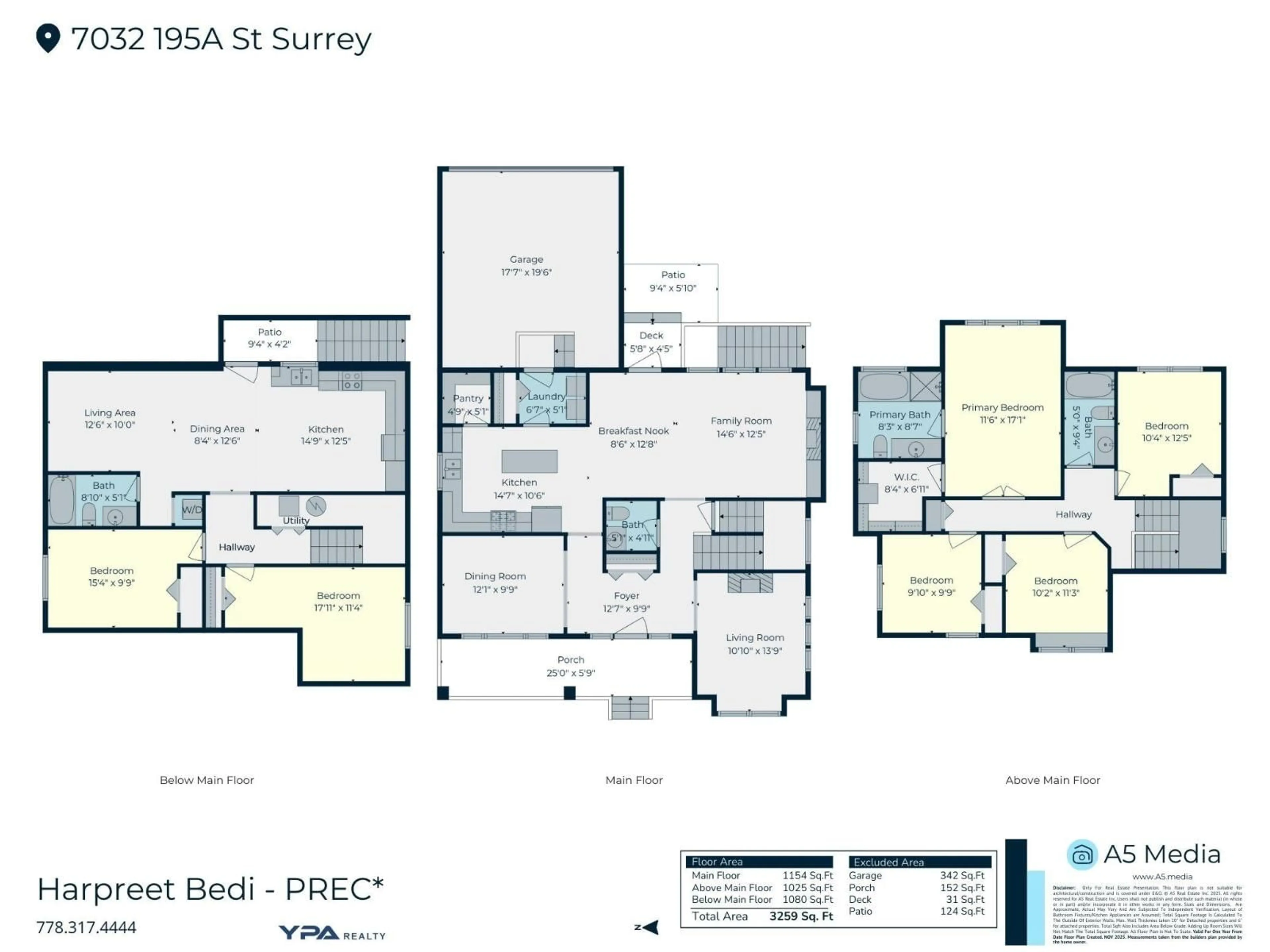 Floor plan for 7032 195A STREET, Surrey British Columbia V4N5Z2