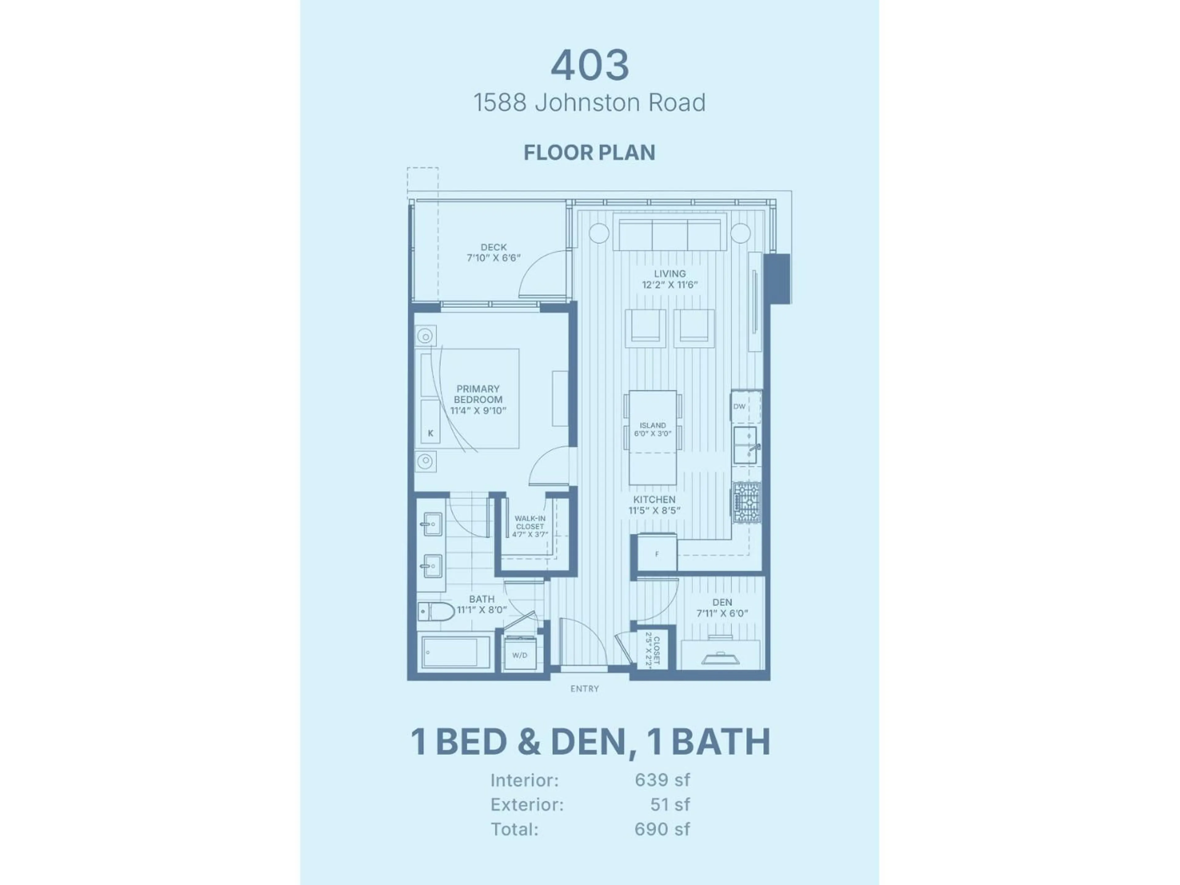 Floor plan for 403 - 1588 JOHNSTON ROAD, White Rock British Columbia V4B0C5