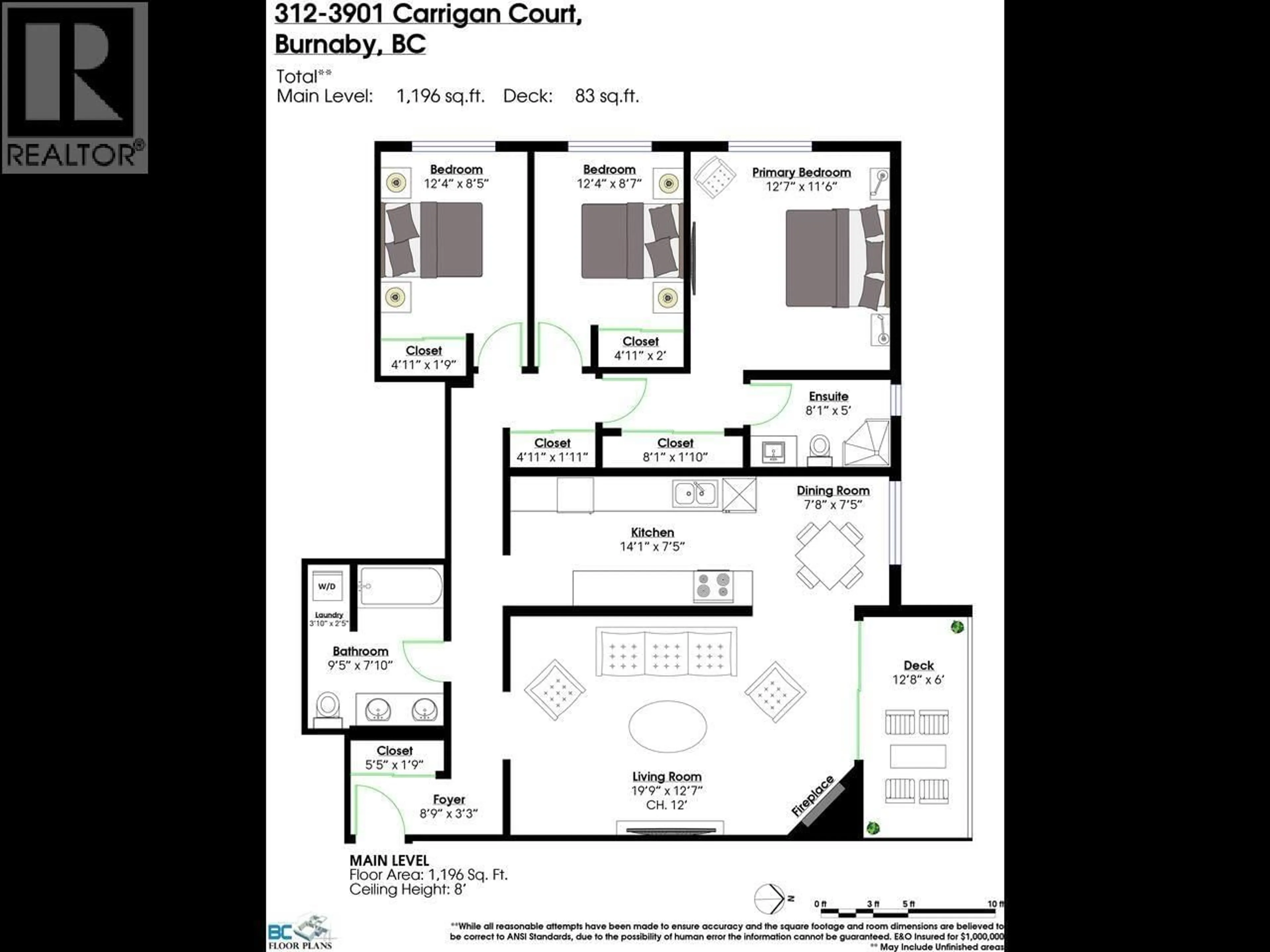 Floor plan for 312 - 3901 CARRIGAN COURT, Burnaby British Columbia V3N4K1