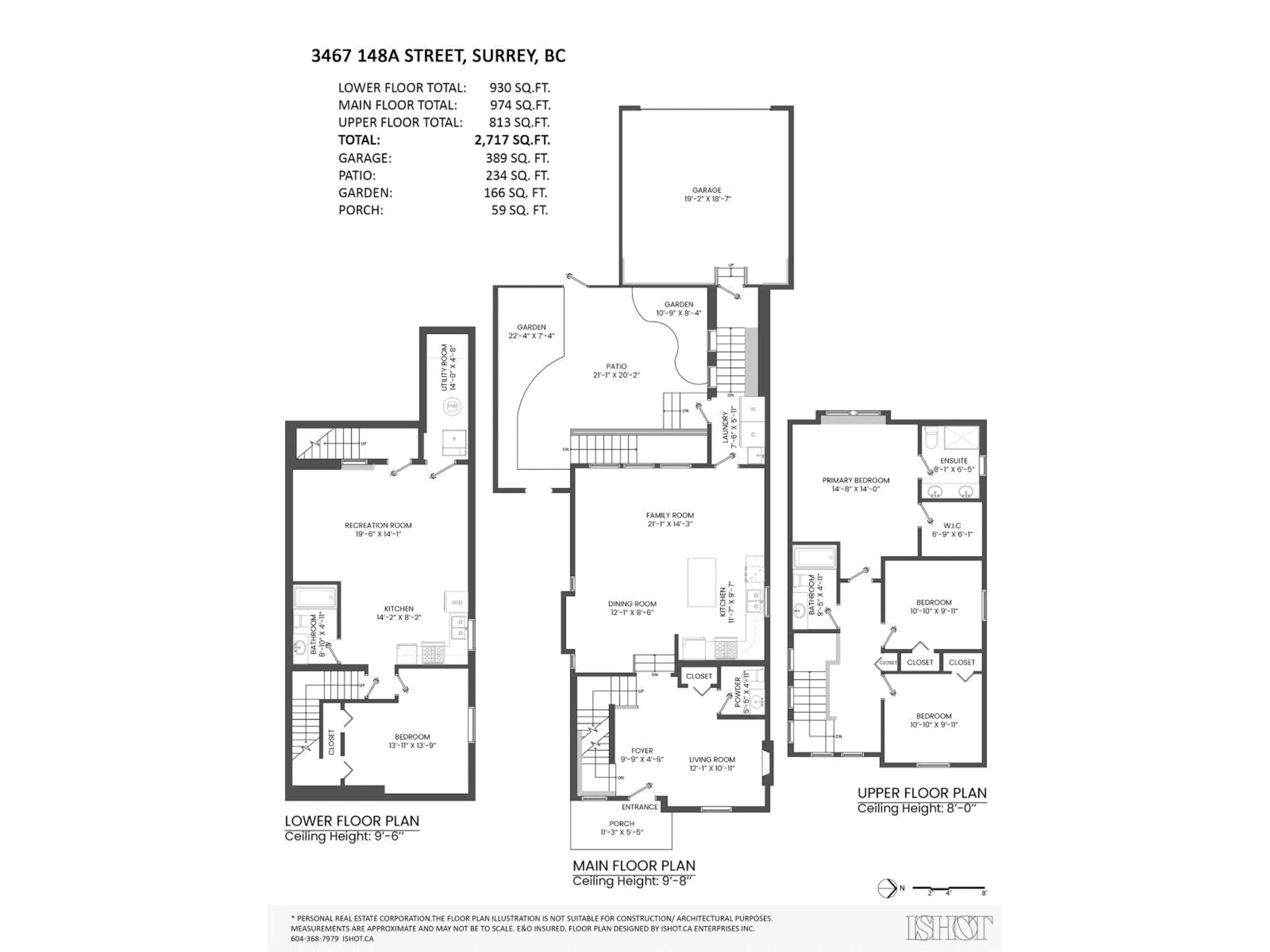 Floor plan for 3467 148A STREET, Surrey British Columbia V4P0B9