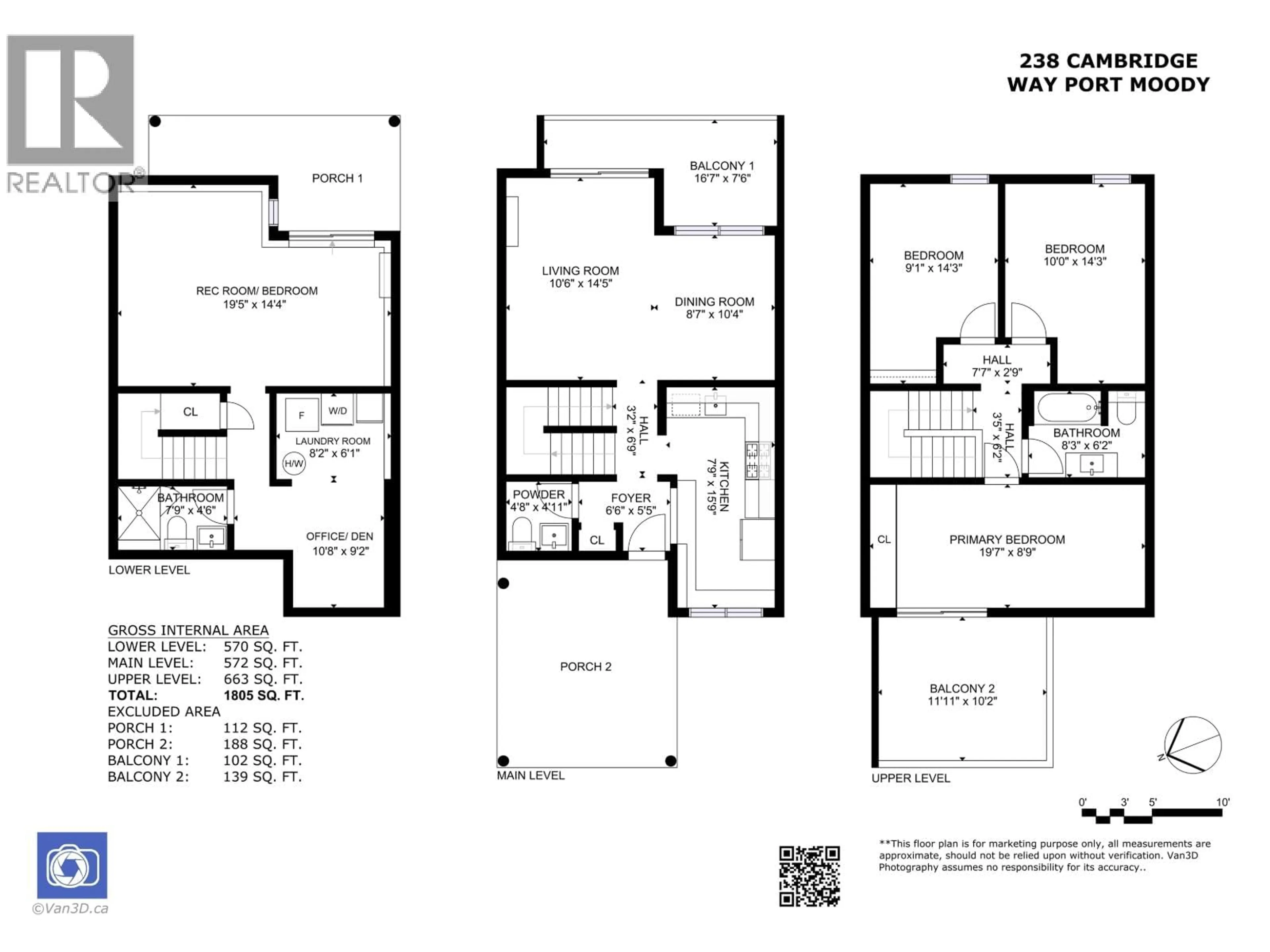 Floor plan for 238 CAMBRIDGE WAY, Port Moody British Columbia V3H3W7