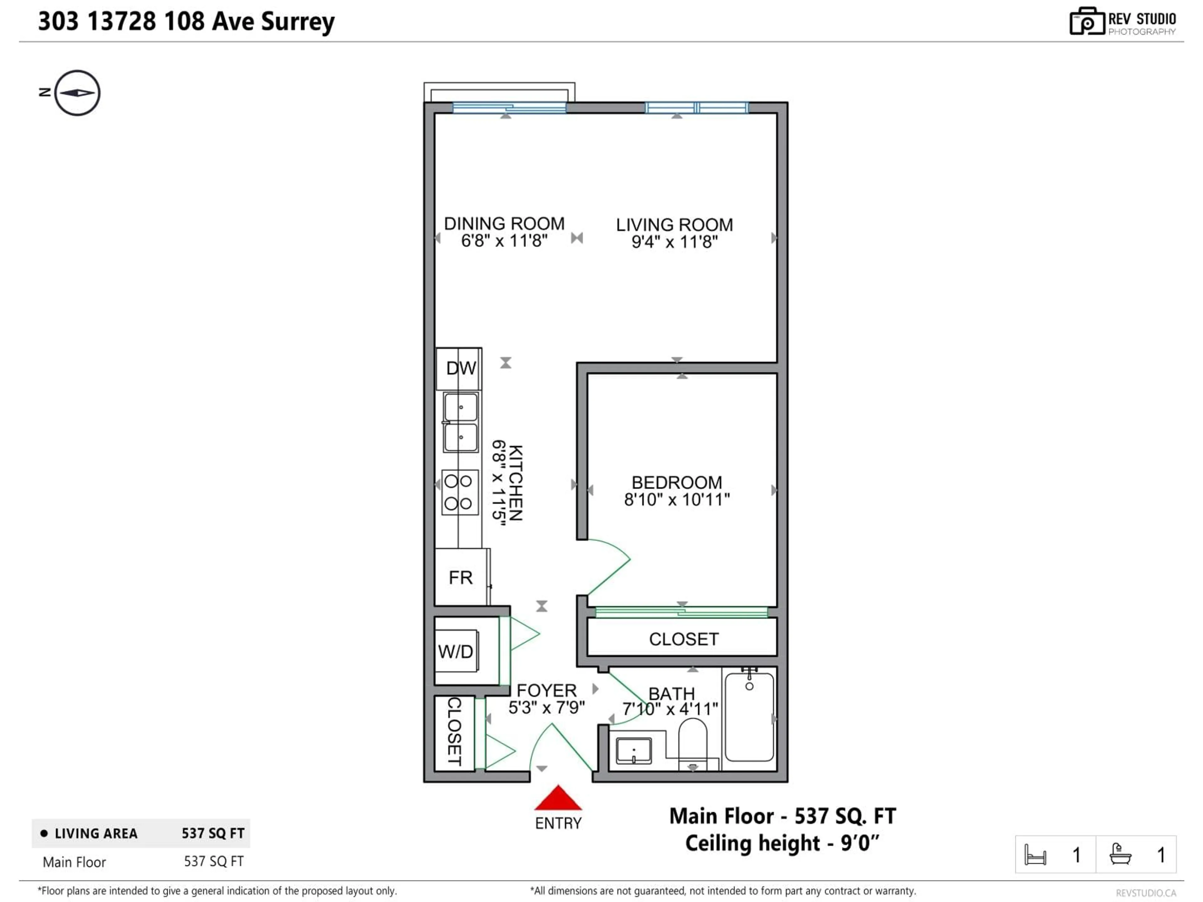 Floor plan for 303 - 13728 108 AVENUE, Surrey British Columbia V3T0G2