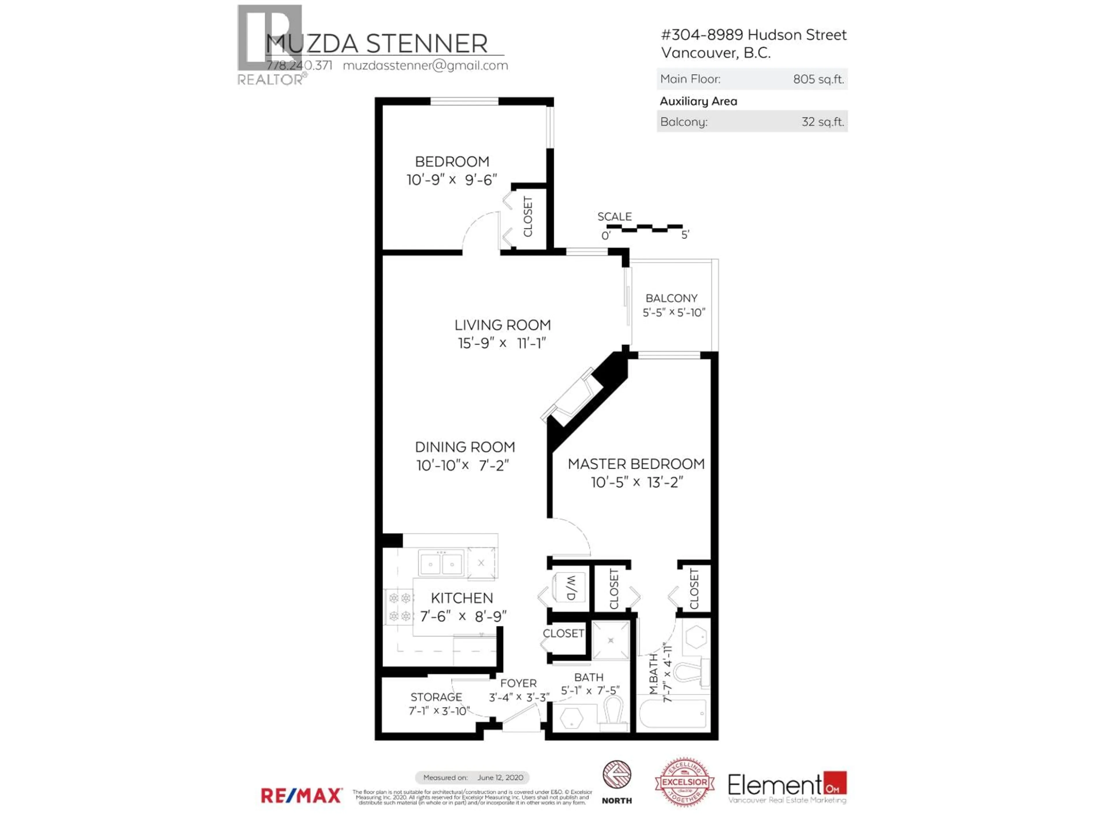 Floor plan for 304 - 8989 HUDSON STREET, Vancouver British Columbia V6P6Y1