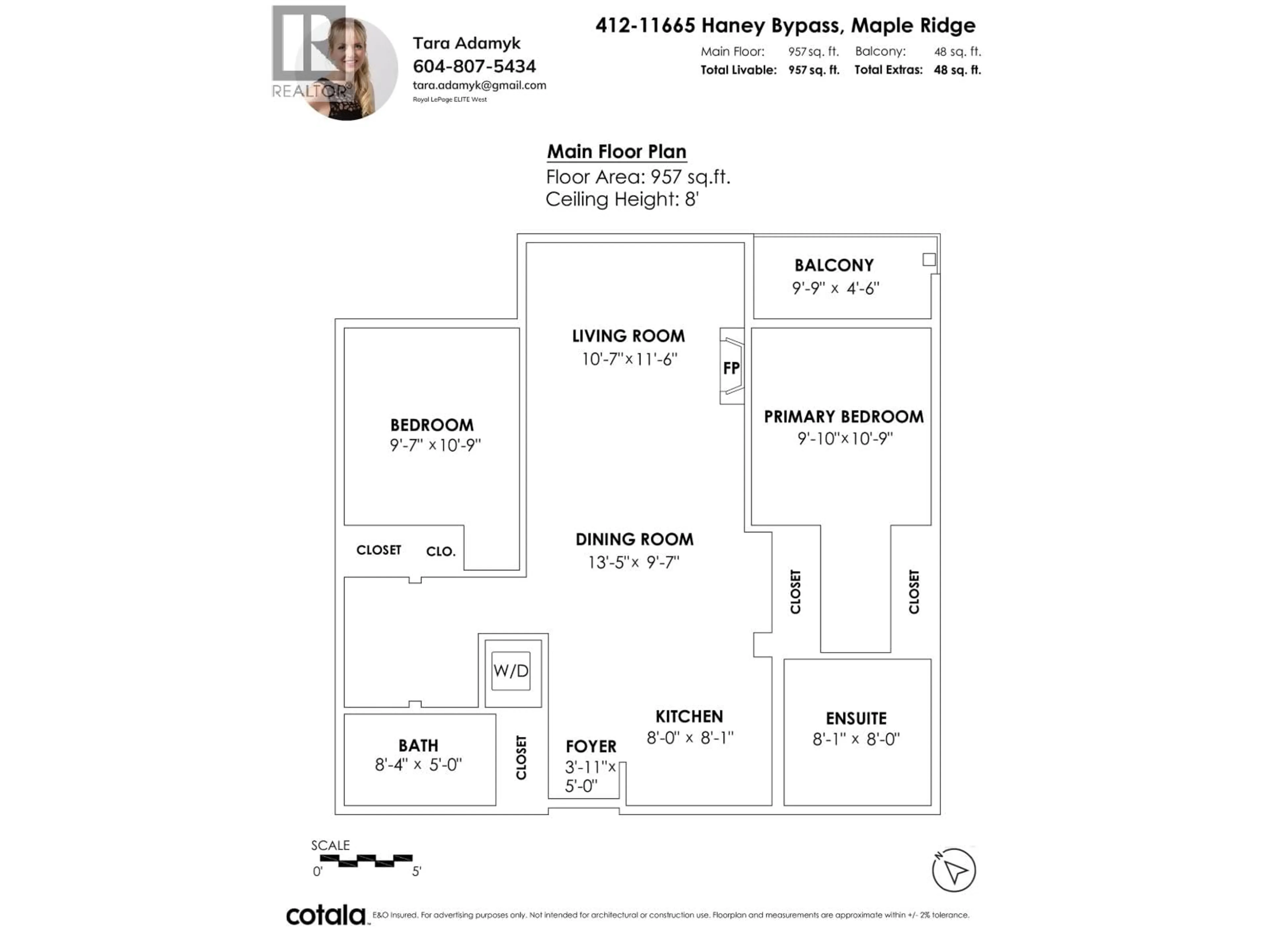 Floor plan for 412 - 11665 HANEY, Maple Ridge British Columbia V2X8W9