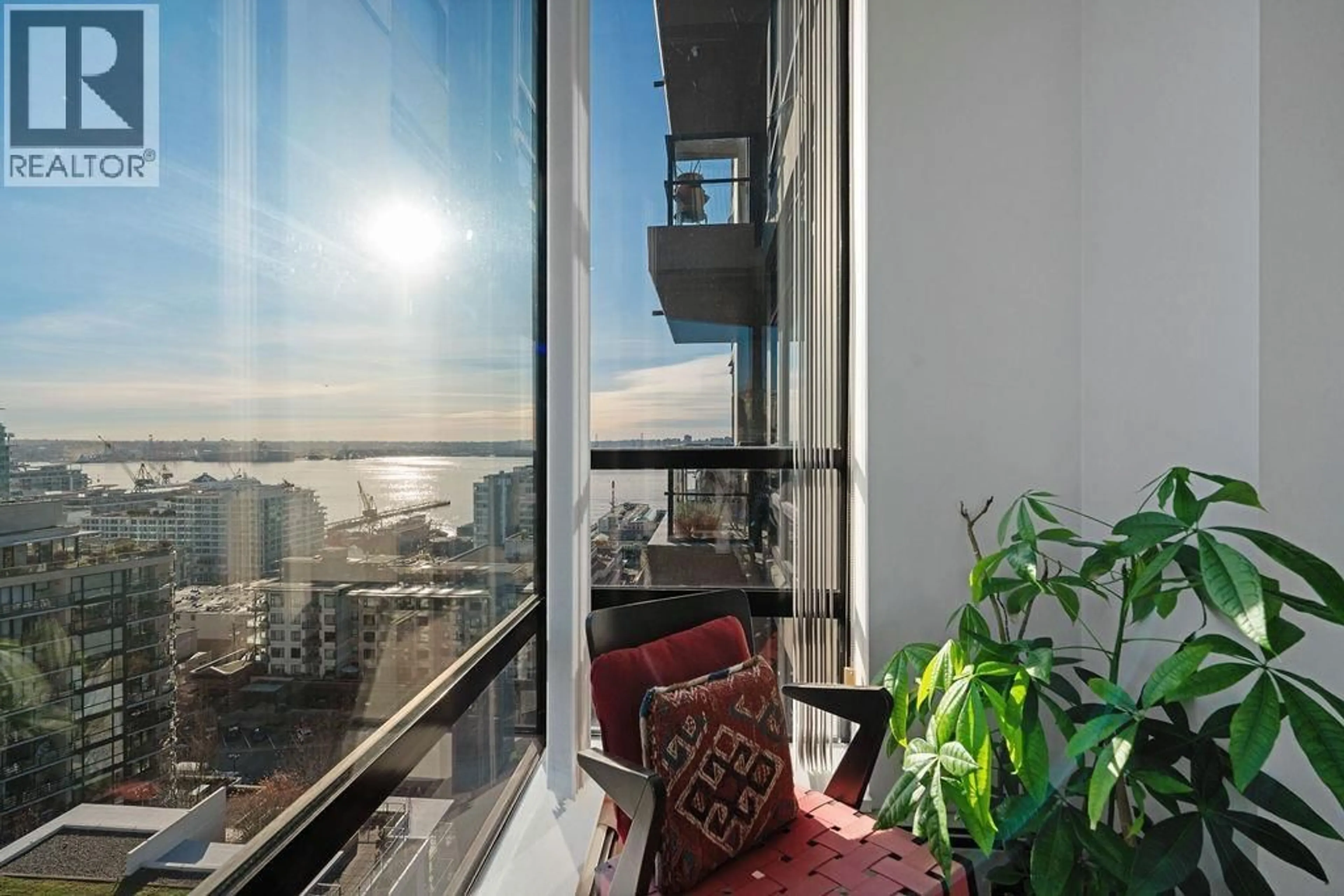 Balcony in the apartment, city buildings view from balcony for 1707 - 151 2ND STREET, North Vancouver British Columbia V7M3P1