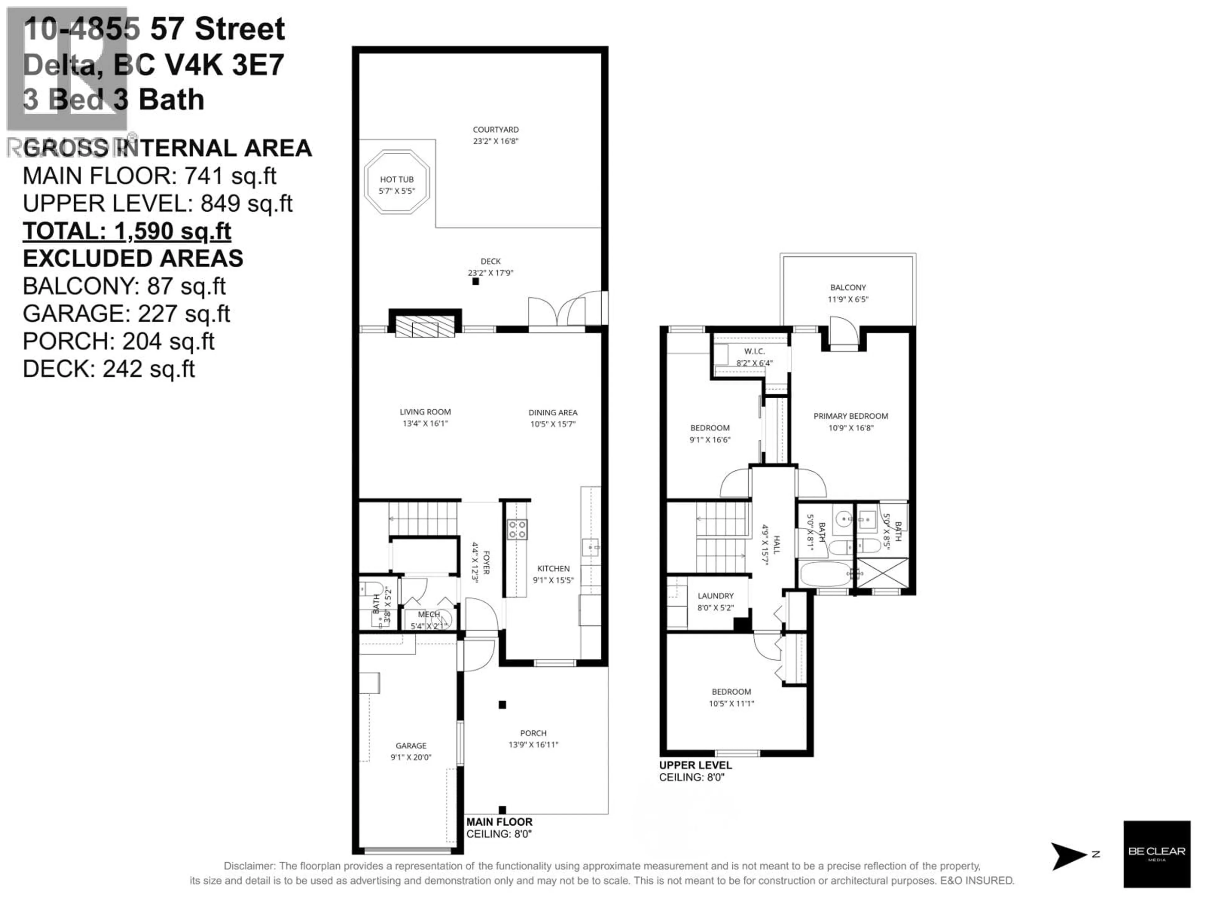 Floor plan for 10 - 4855 57 STREET, Delta British Columbia V4K3E7