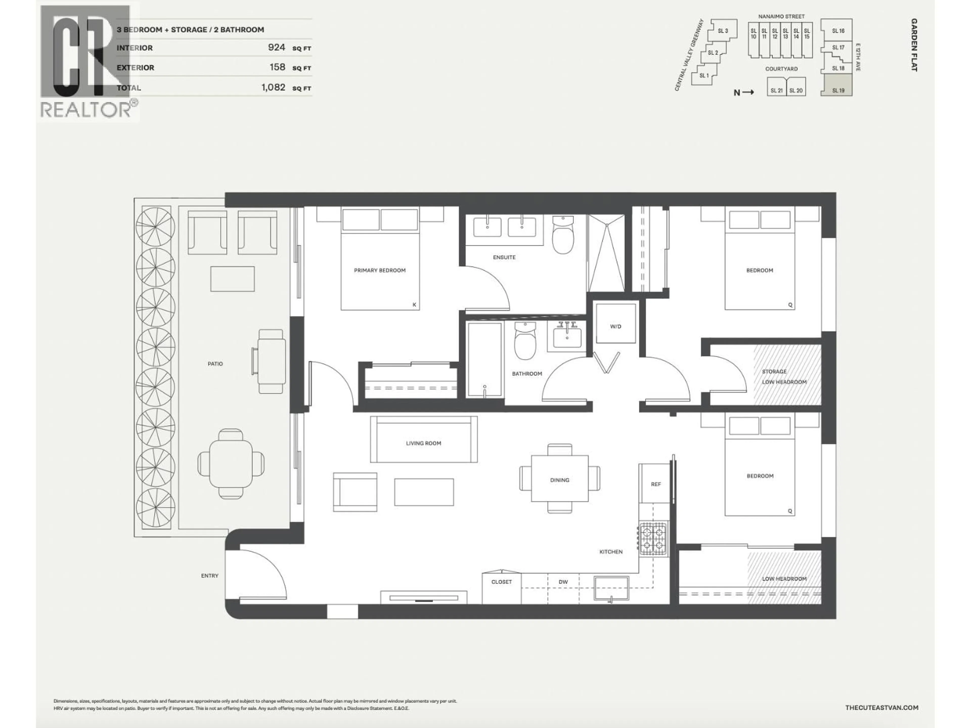 Floor plan for 104 - 2810 NANAIMO STREET, Vancouver British Columbia V5M2E1