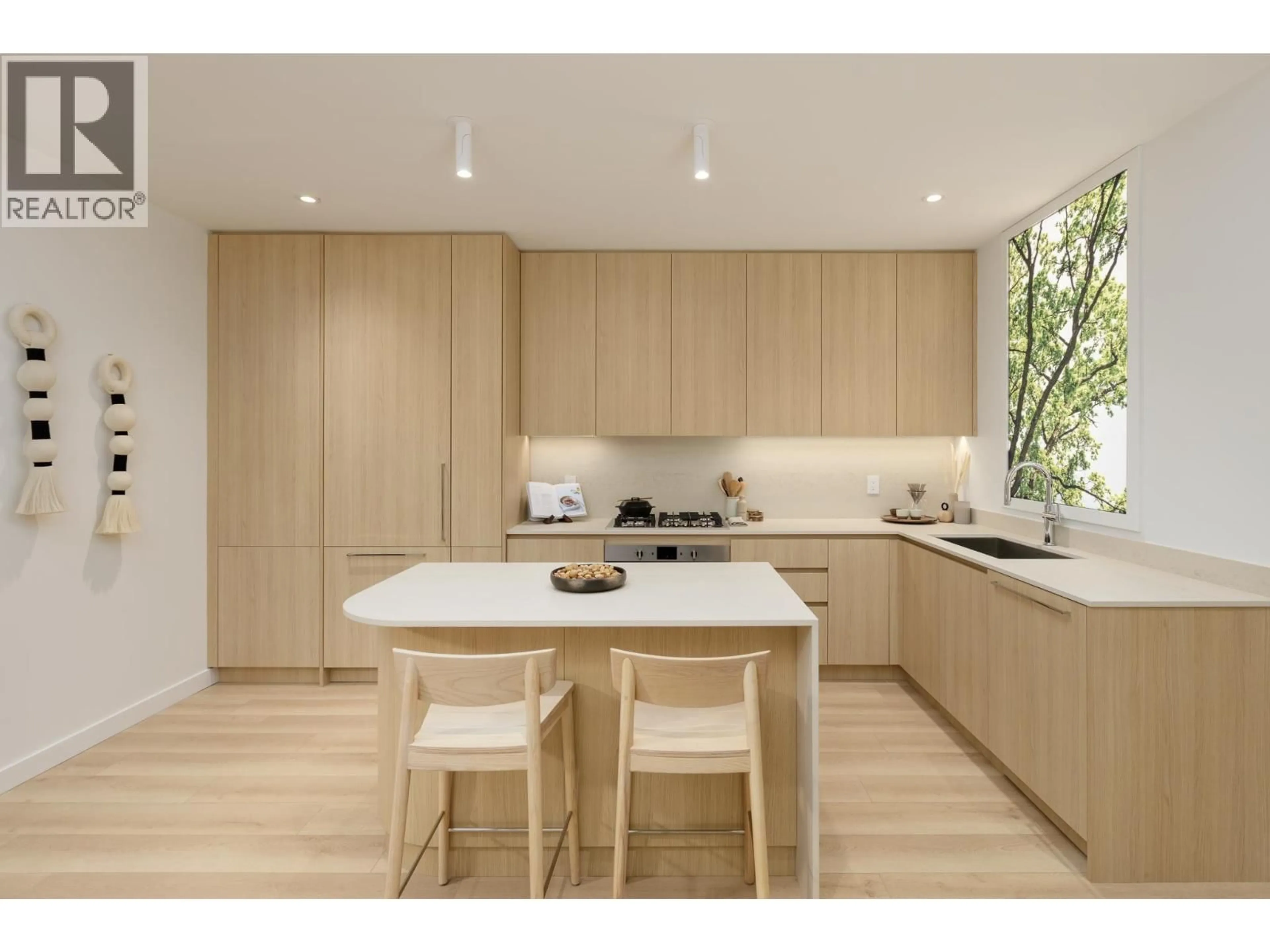 Contemporary kitchen, wood/laminate floor for 104 - 2810 NANAIMO STREET, Vancouver British Columbia V5M2E1