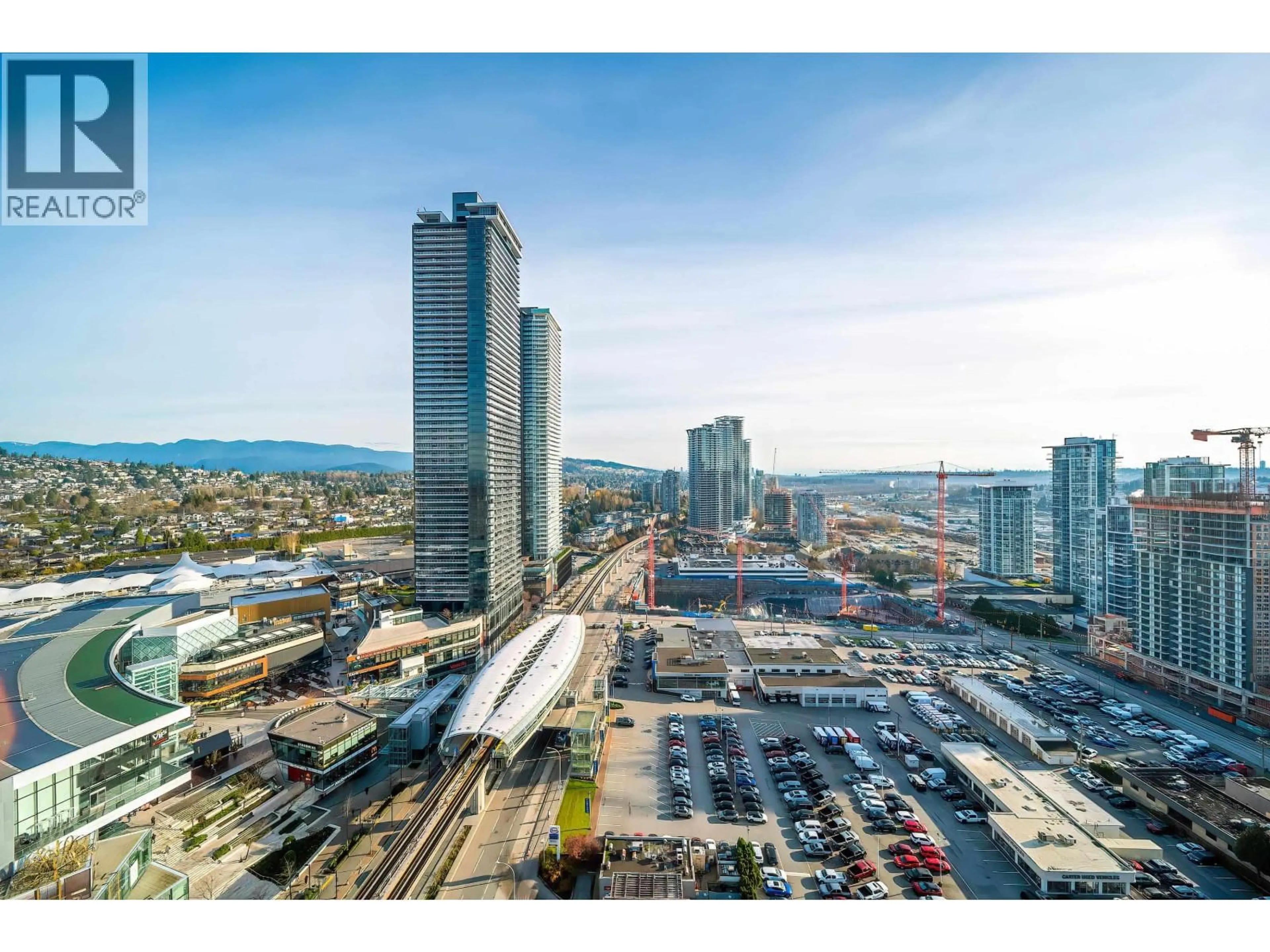 A pic from outside/outdoor area/front of a property/back of a property/a pic from drone, city buildings view from balcony for 2207 - 4485 SKYLINE DRIVE, Burnaby British Columbia V5C0J2