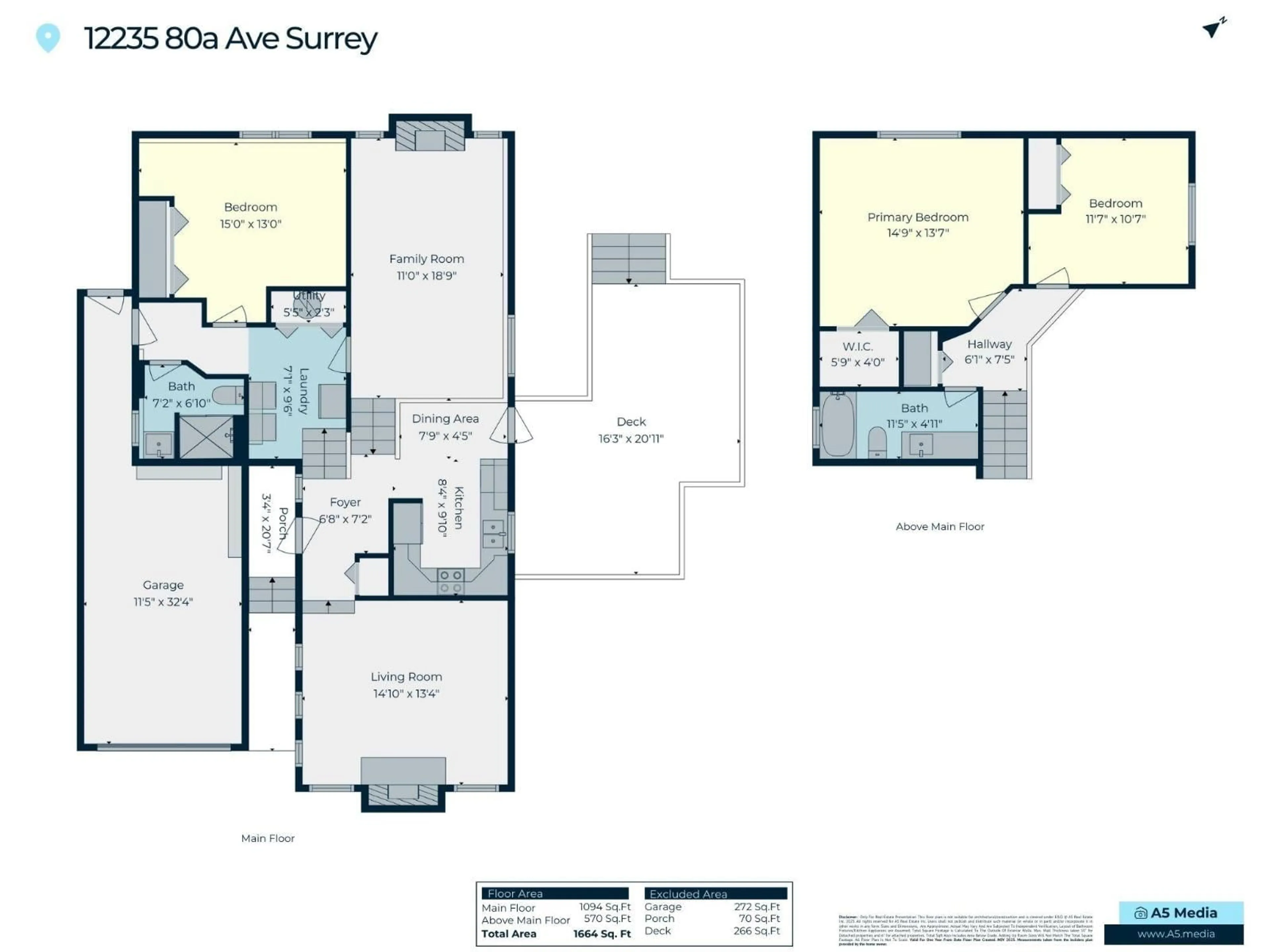Floor plan for 12235 80A AVENUE, Surrey British Columbia V3W7R8