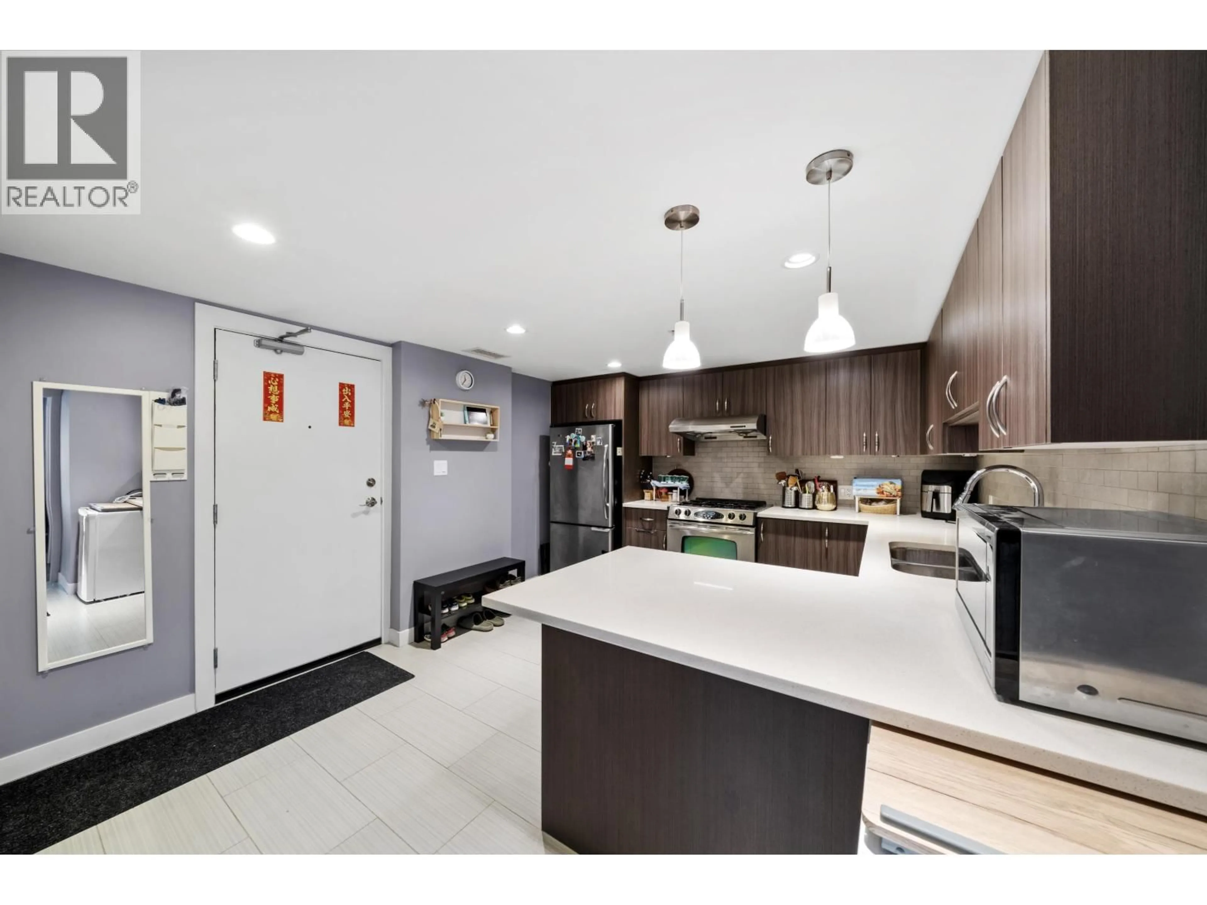 Open concept kitchen, ceramic/tile floor for 203 - 8333 ANDERSON ROAD, Richmond British Columbia V6Y0E2