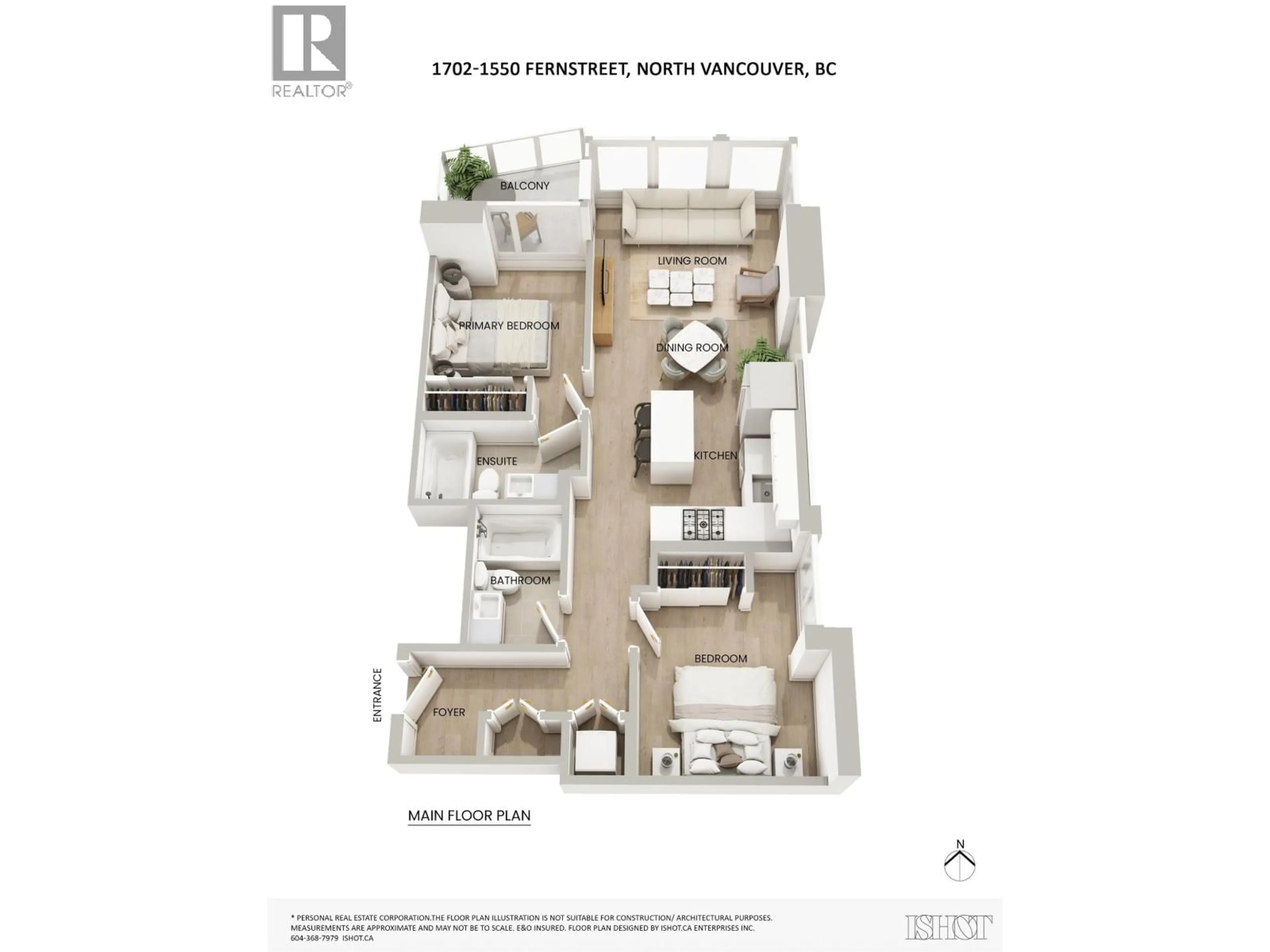 Floor plan for 1702 - 1550 FERN STREET, North Vancouver British Columbia V7J0A9