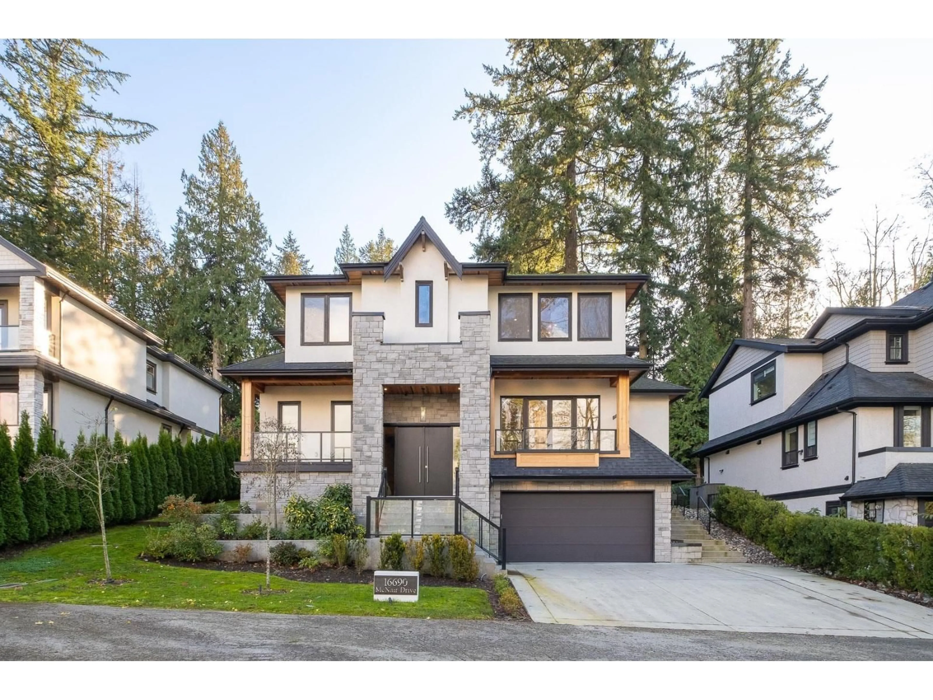 Home with brick exterior material, street for 16690 MCNAIR DRIVE, Surrey British Columbia V3Z0P9