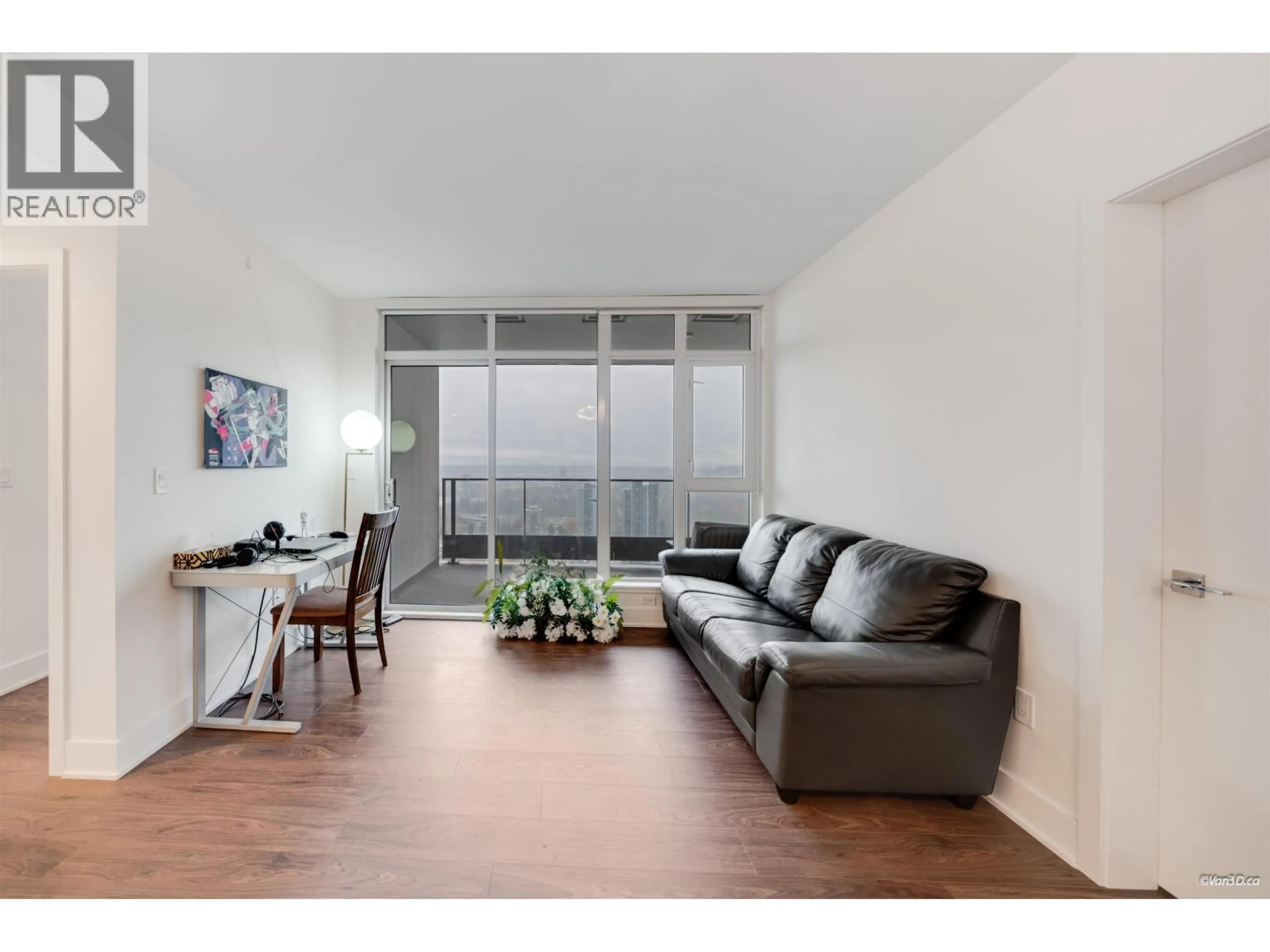 Living room with furniture, wood/laminate floor for 3107 - 450 WESTVIEW STREET, Coquitlam British Columbia V3K6C3