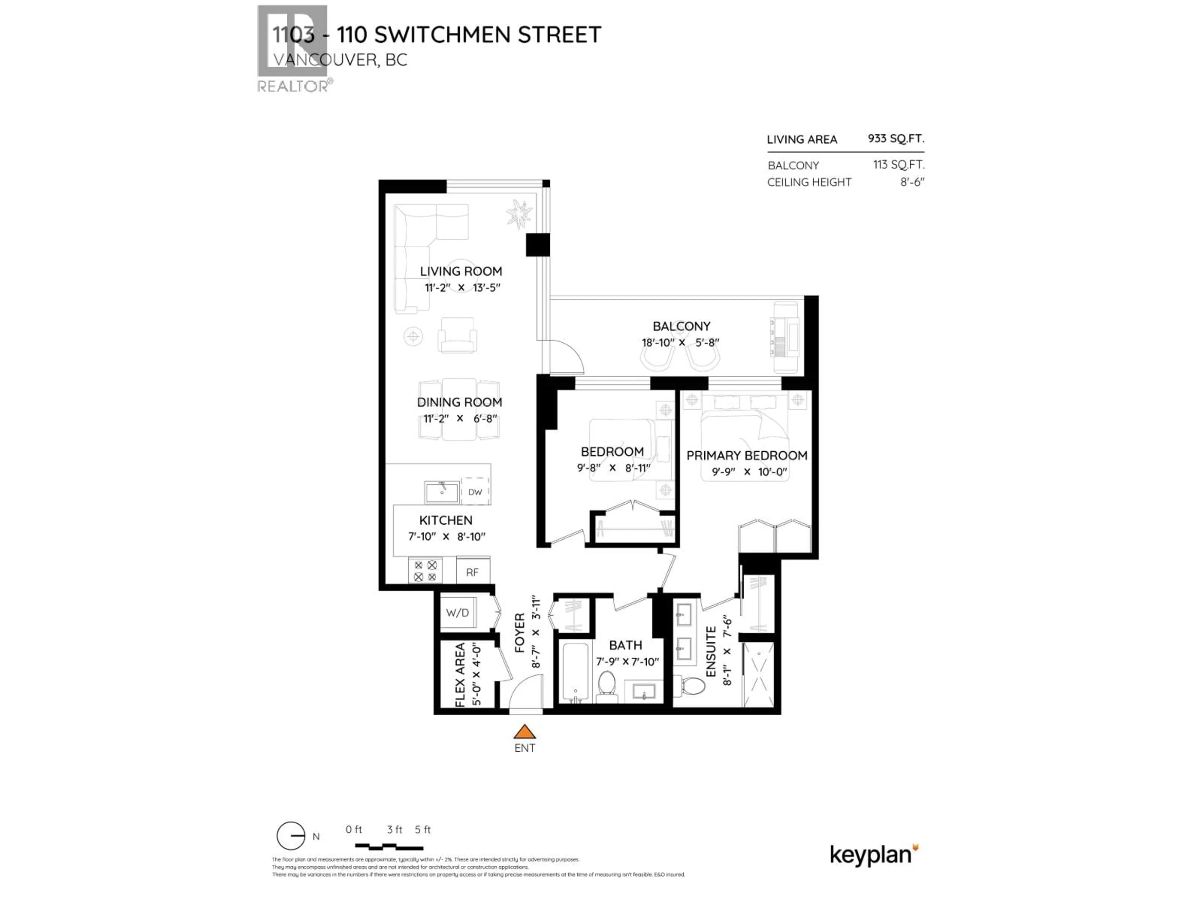 Floor plan for 1103 - 110 SWITCHMEN STREET, Vancouver British Columbia V6A0C6