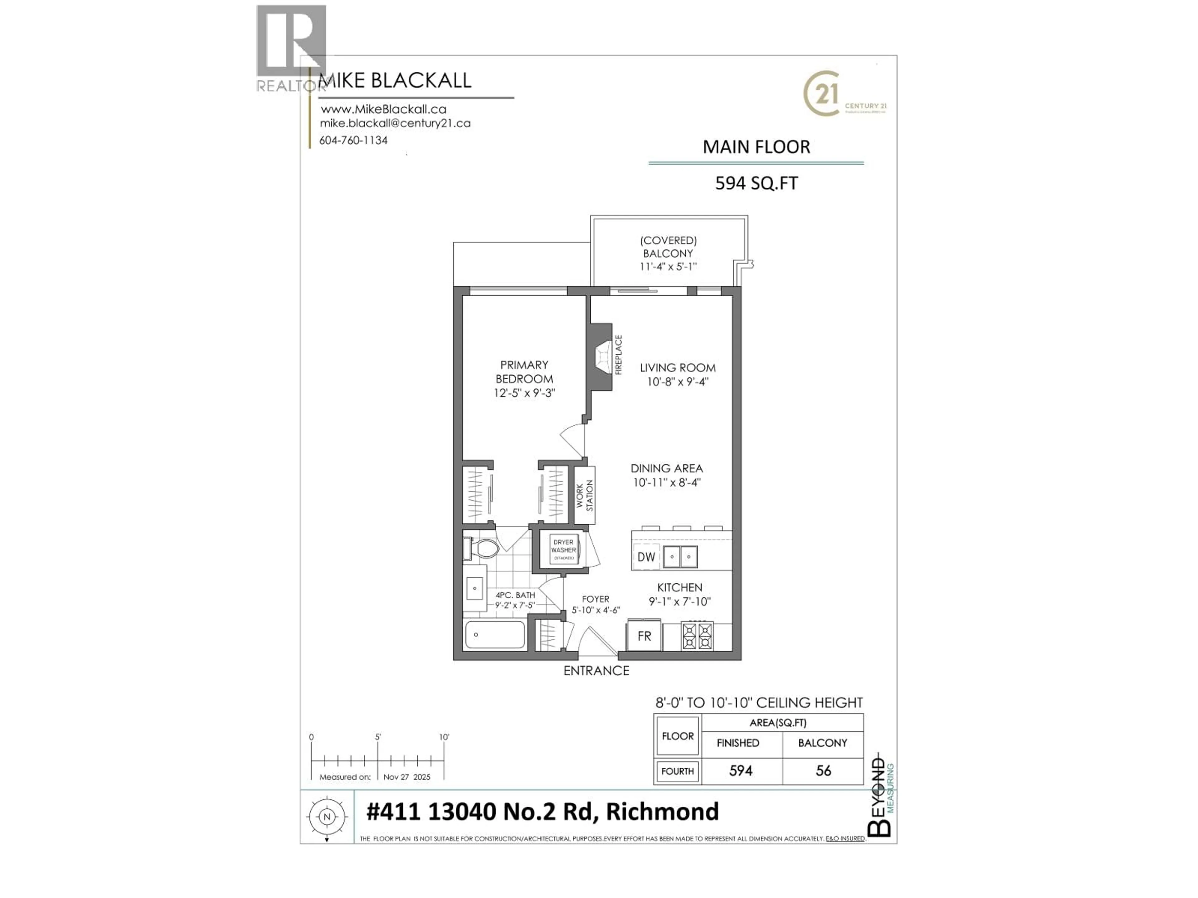 Floor plan for 411 - 13040 NO. 2 ROAD, Richmond British Columbia V7E0C4