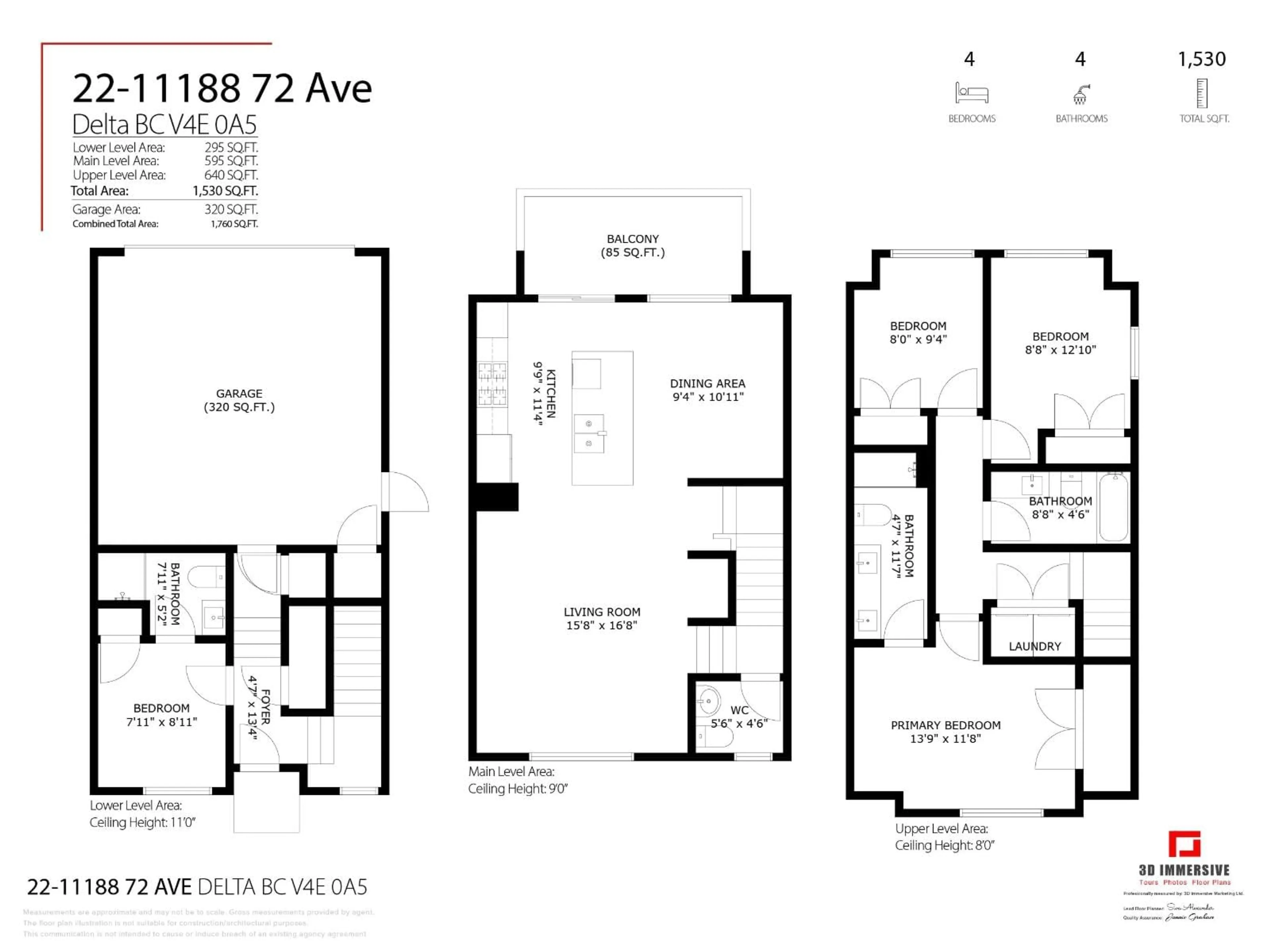 Floor plan for 22 - 11188 72 AVENUE, Delta British Columbia V4E0A5