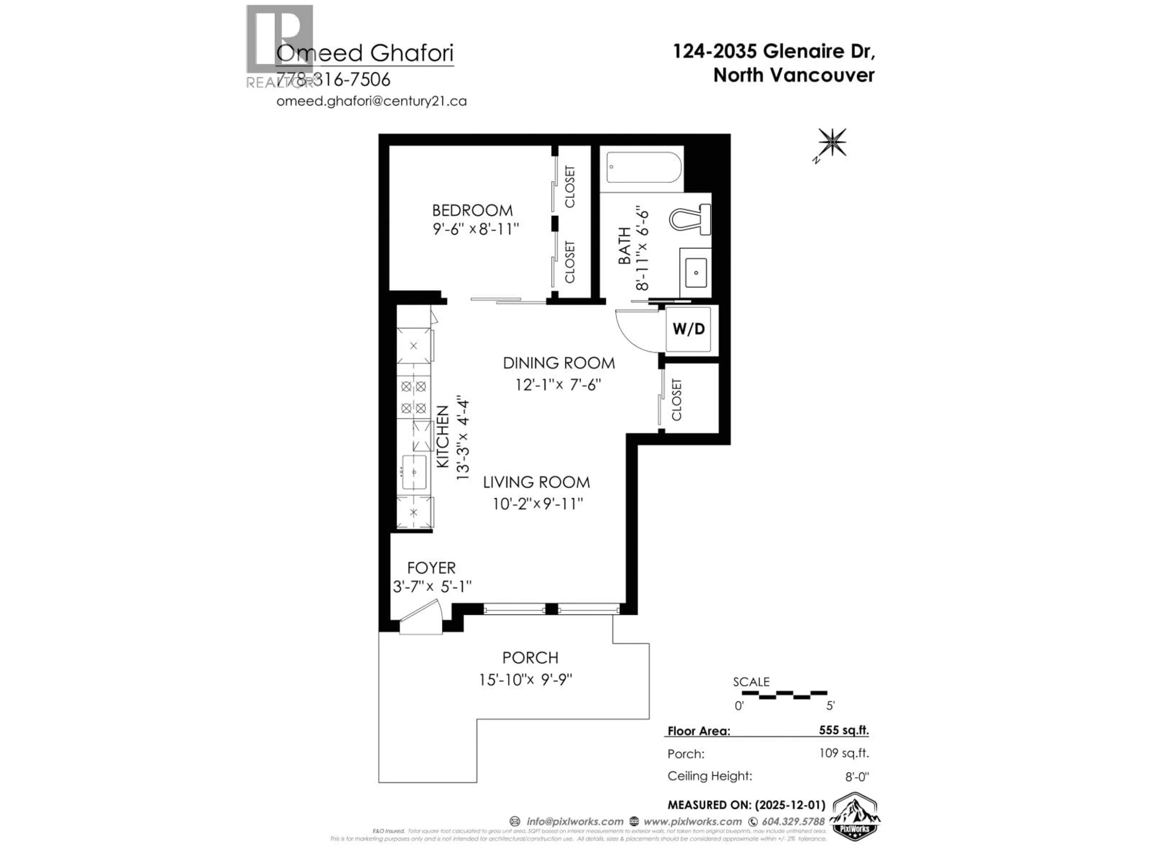 Floor plan for 124 - 2035 GLENAIRE DRIVE, North Vancouver British Columbia V7P1Y2