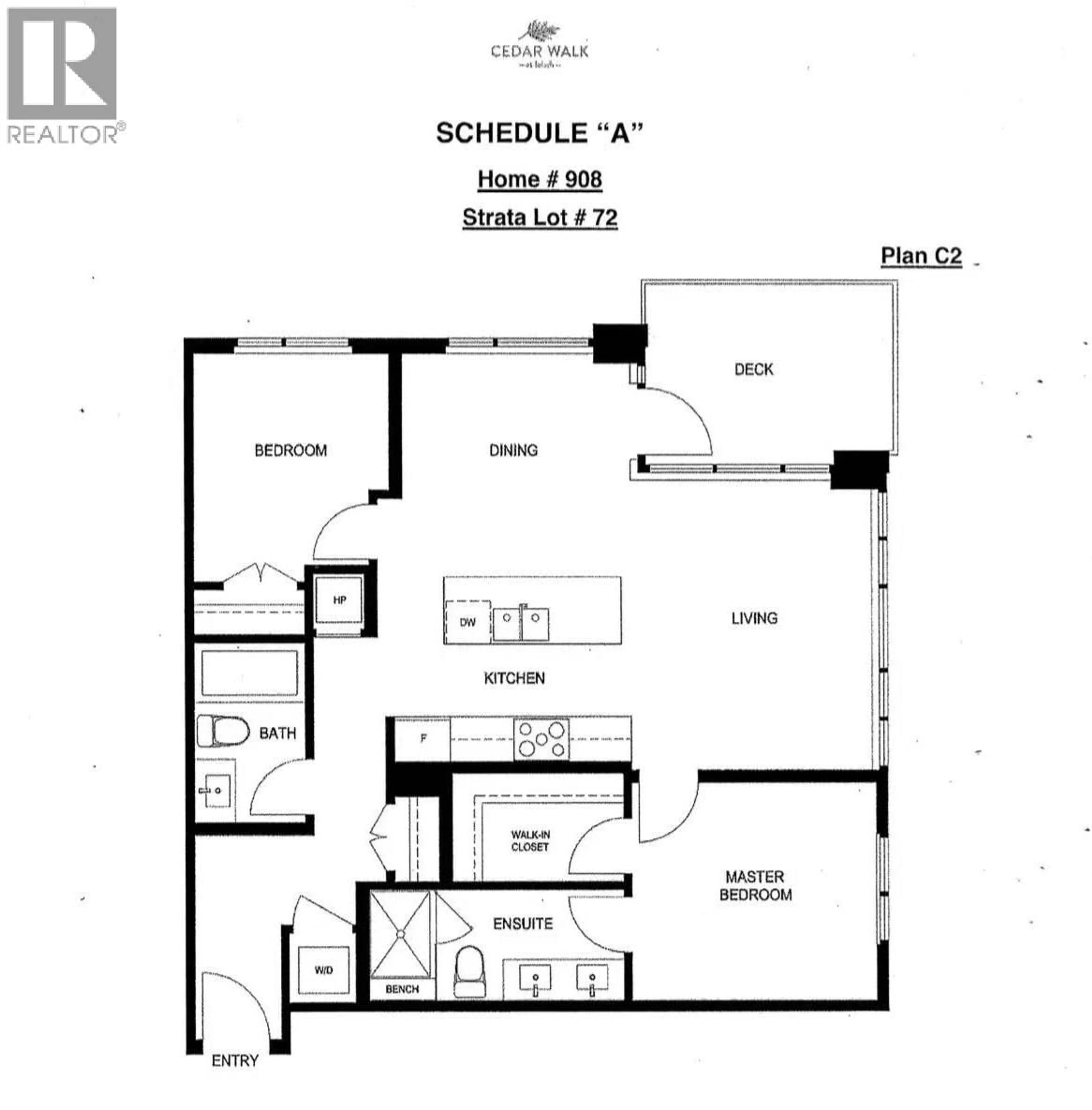 Floor plan for 908 - 5410 SHORTCUT ROAD, Vancouver British Columbia V6T0C8