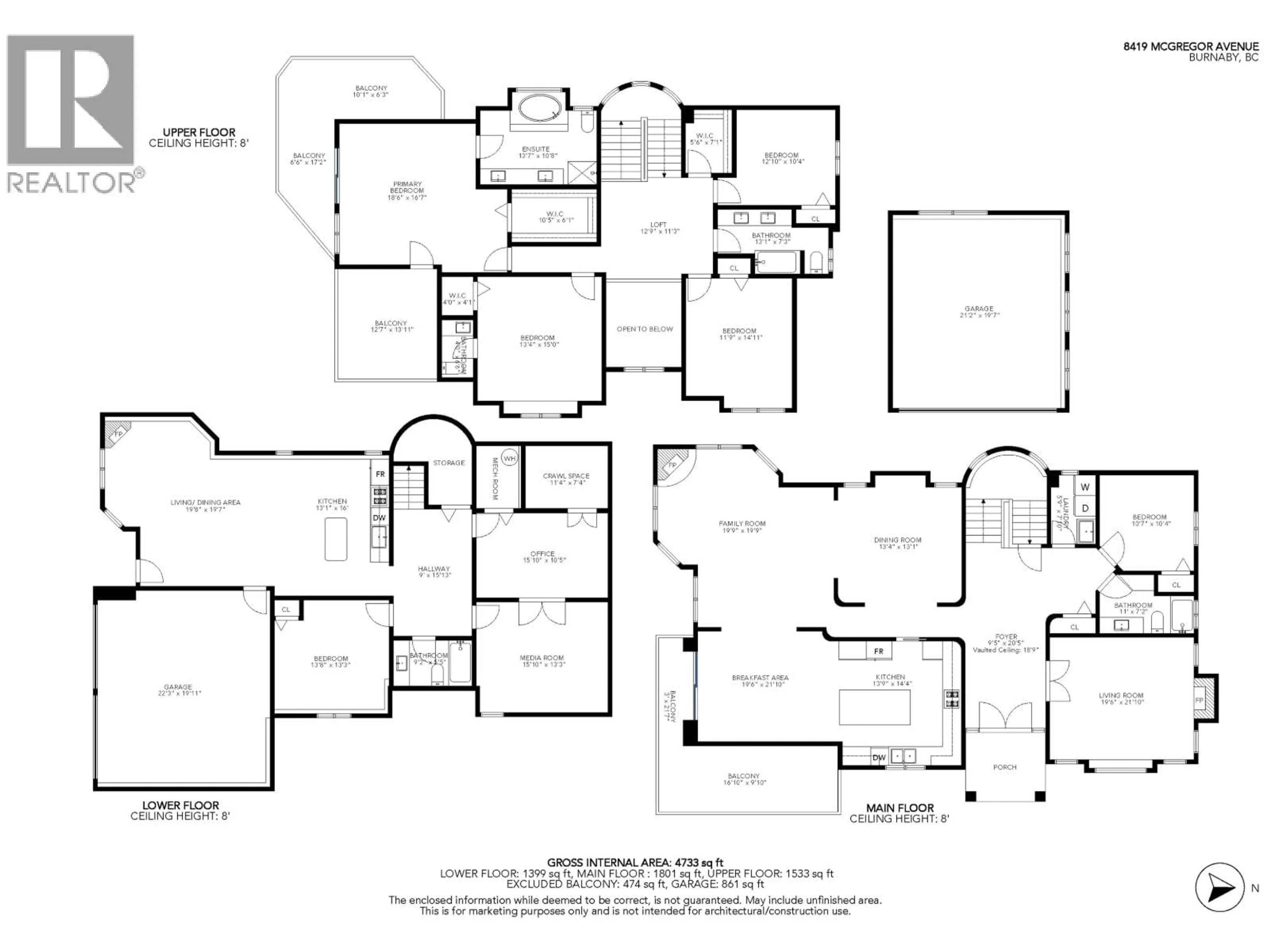 Floor plan for 8419 MCGREGOR AVENUE, Burnaby British Columbia V5J5L7