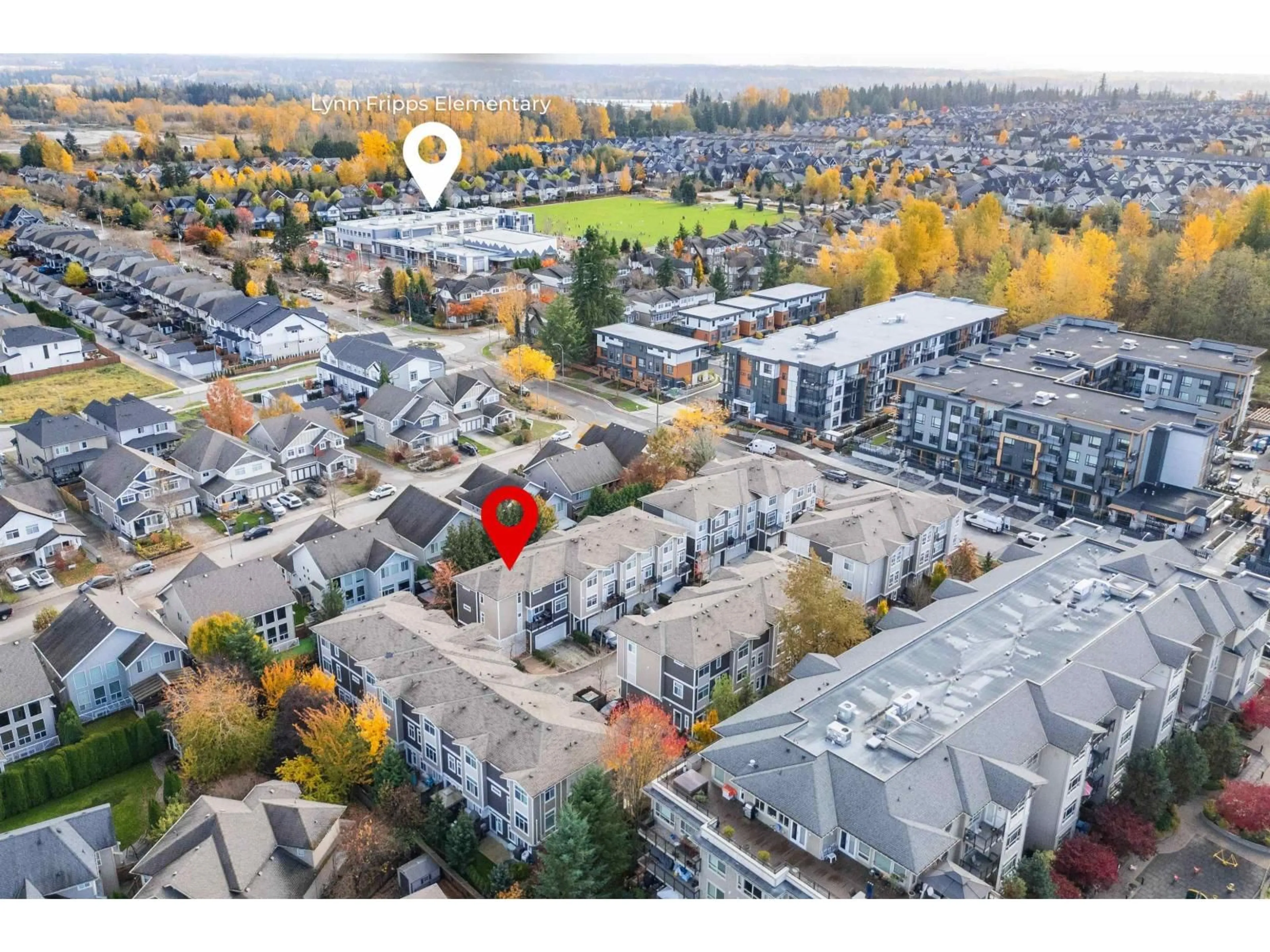 A pic from outside/outdoor area/front of a property/back of a property/a pic from drone, mountain view for 15 - 20901 83 AVENUE, Langley British Columbia V2Y0W8