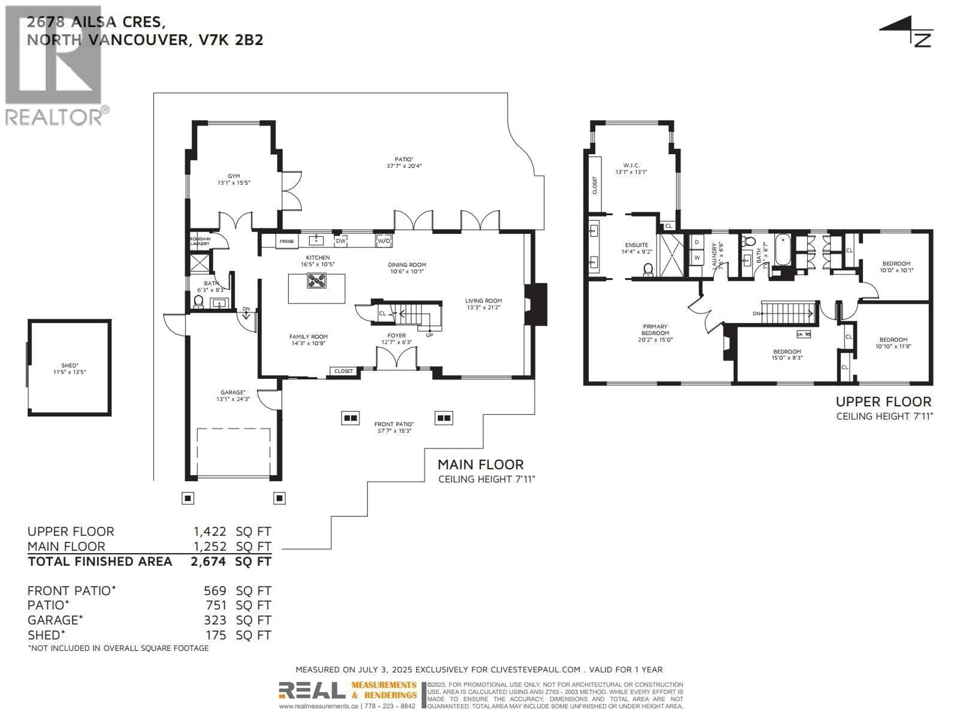 Floor plan for 2678 AILSA CRESCENT, North Vancouver British Columbia V7K2B2