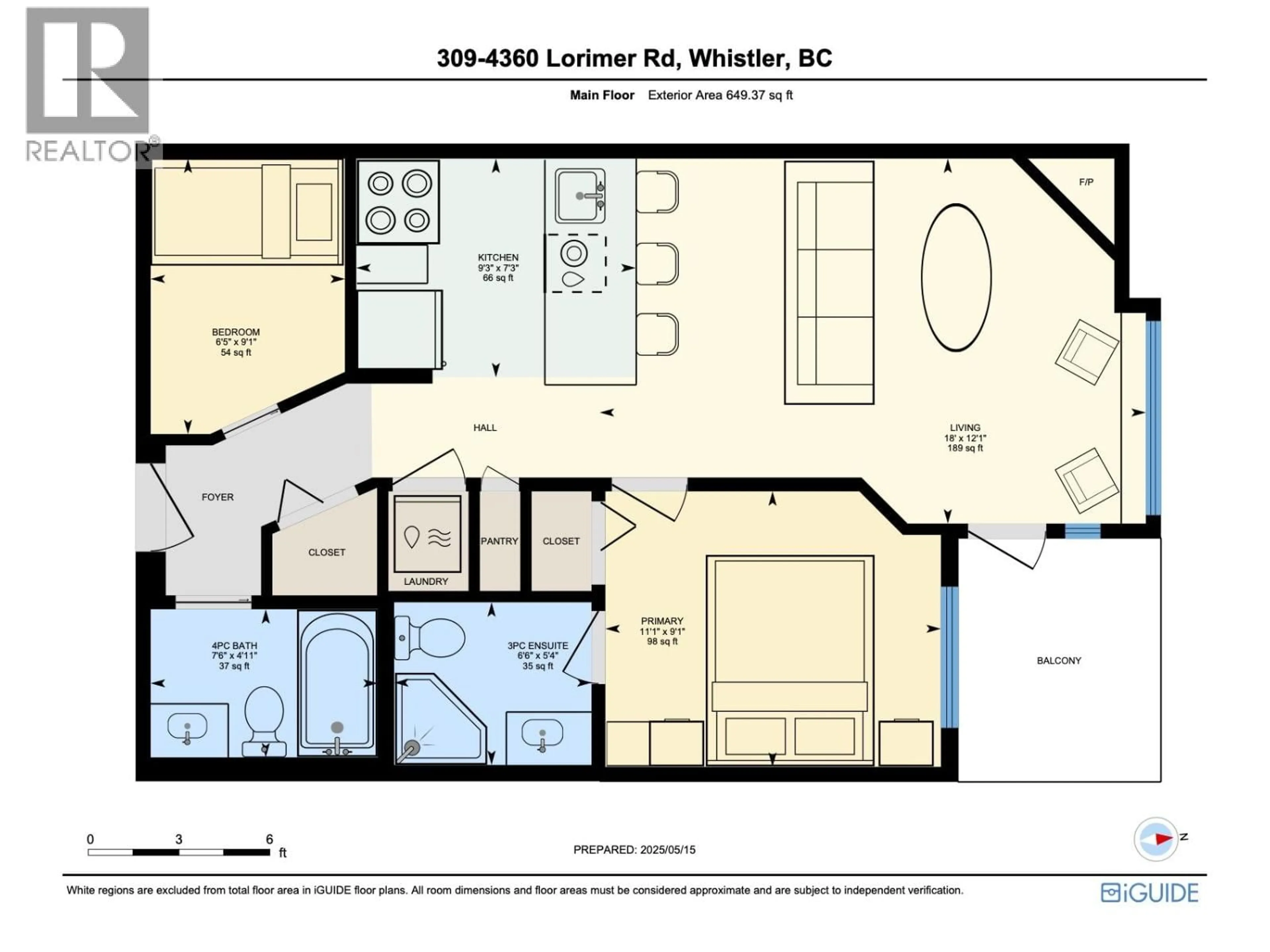Floor plan for 309 - 4360 LORIMER ROAD, Whistler British Columbia V8E1A5