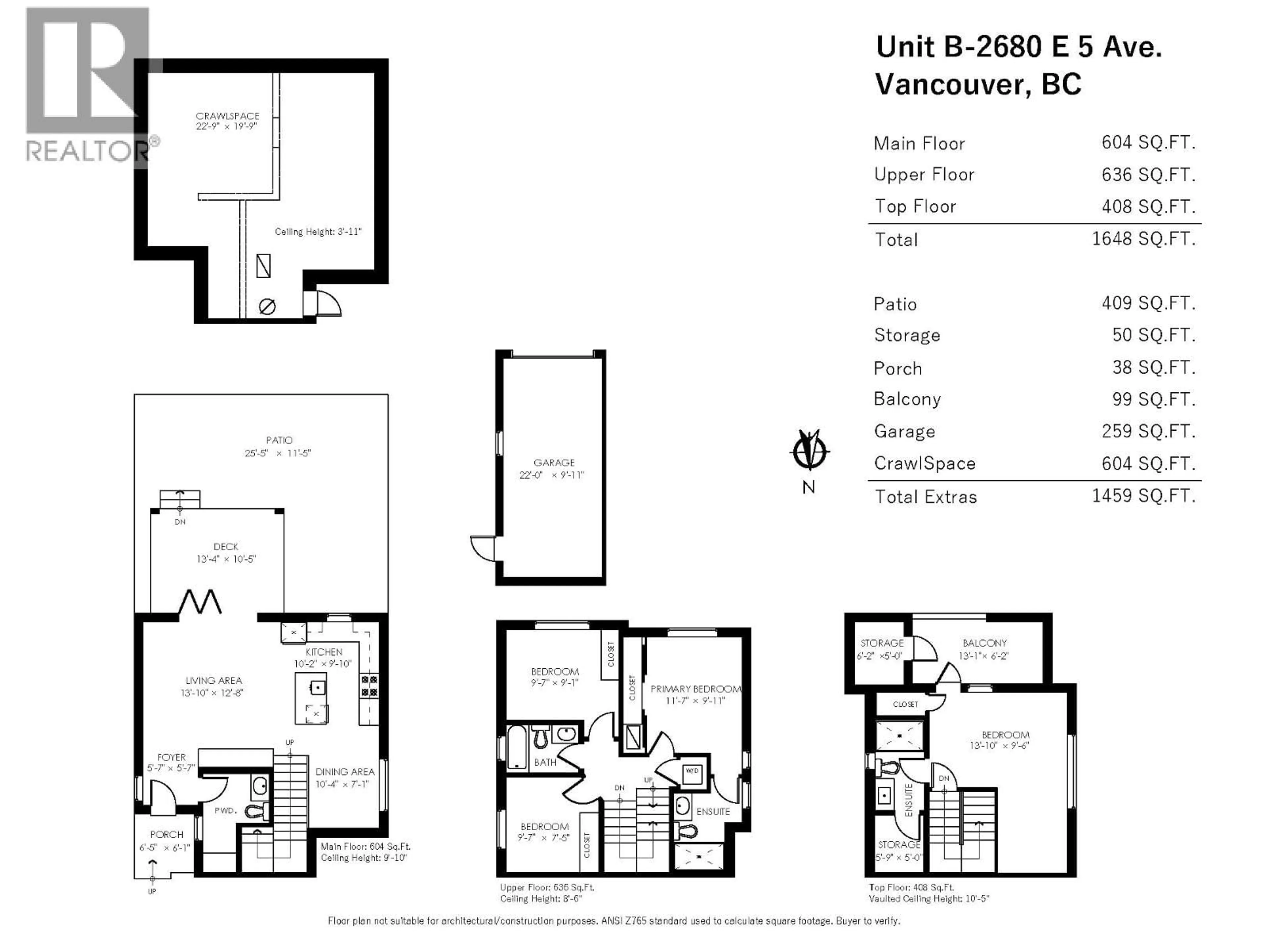 Floor plan for 2 - 2680 5TH AVENUE, Vancouver British Columbia V5M1M9