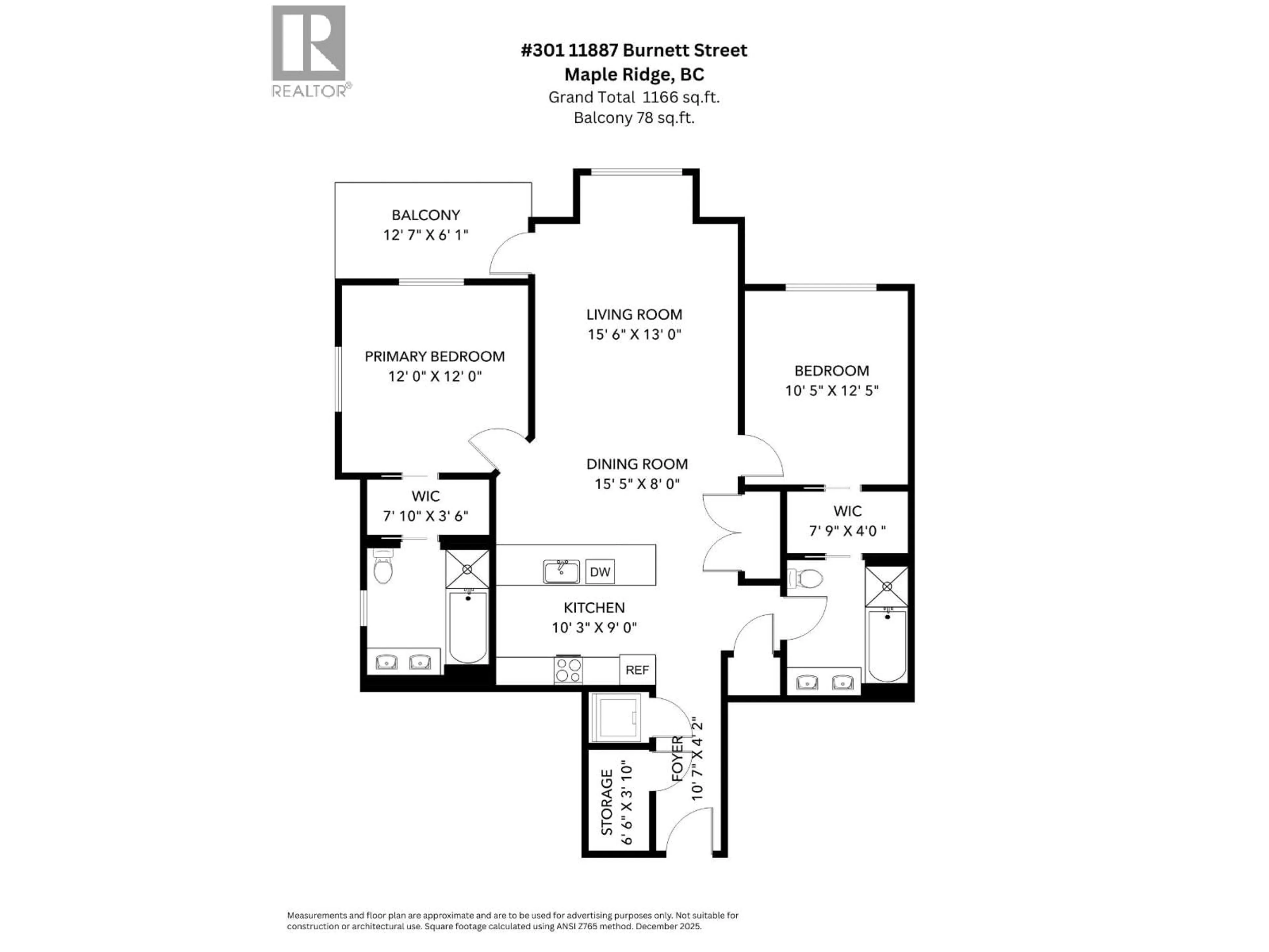 Floor plan for 301 - 11887 BURNETT STREET, Maple Ridge British Columbia V2X6P6