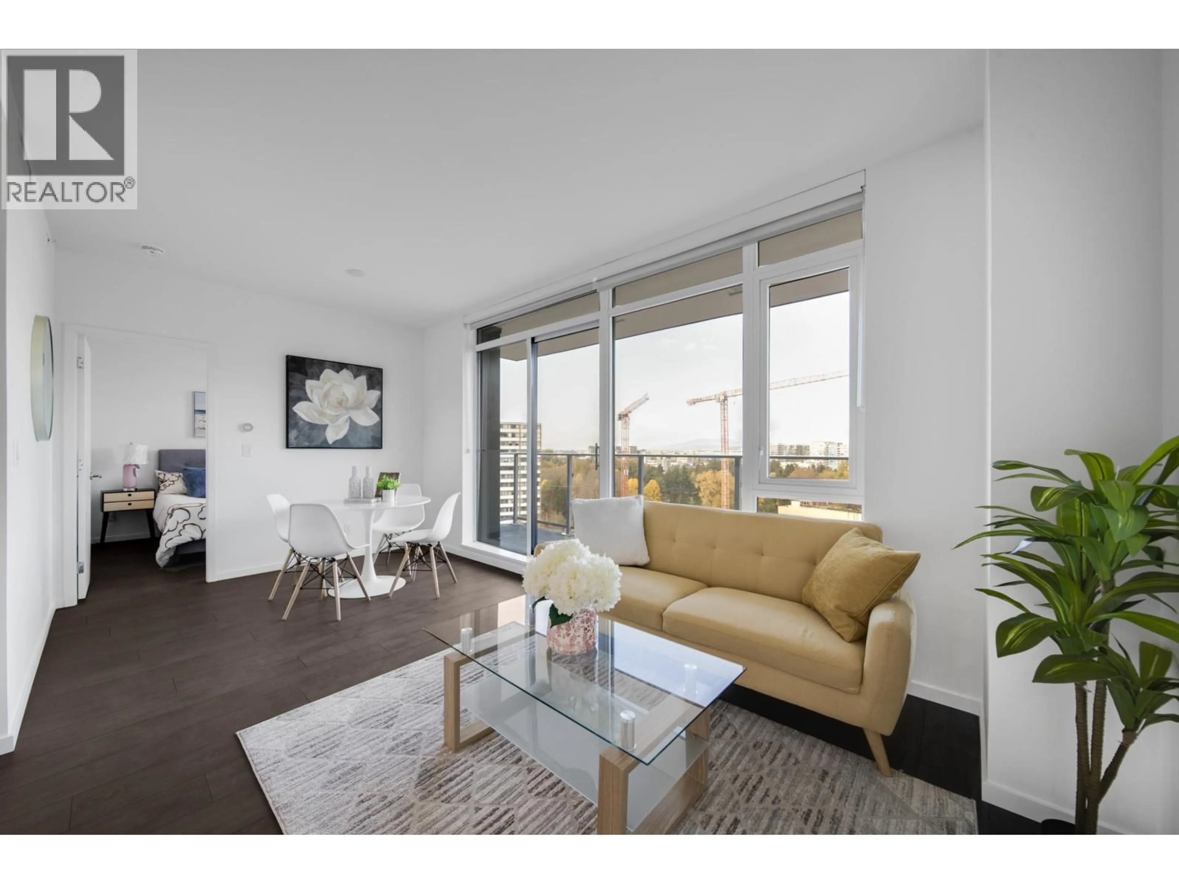 Living room with furniture, wood/laminate floor for 1203 - 6500 MINORU BOULEVARD, Richmond British Columbia V6Y0N2