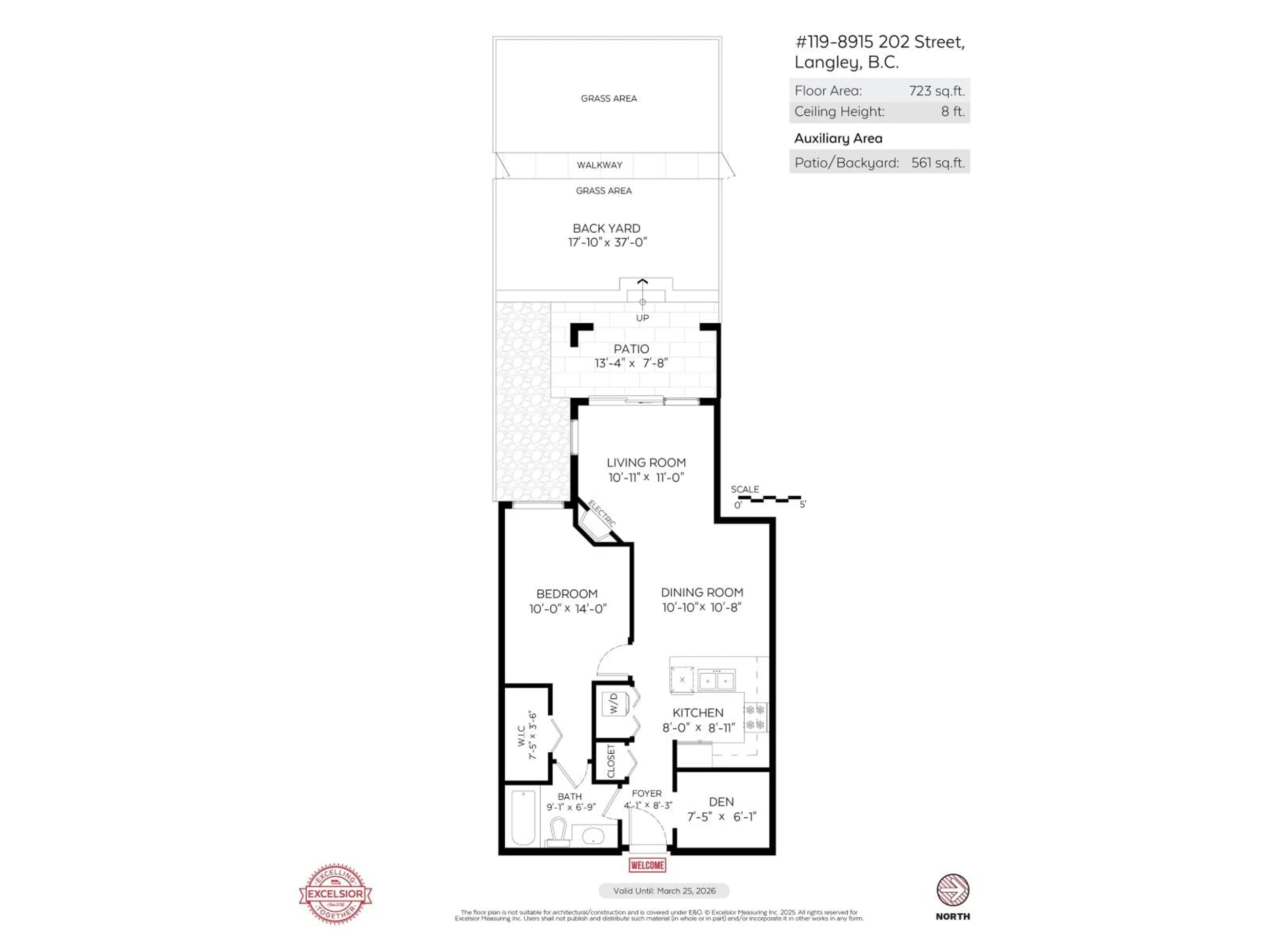 Floor plan for 119 - 8915 202 STREET, Langley British Columbia V1M0B5
