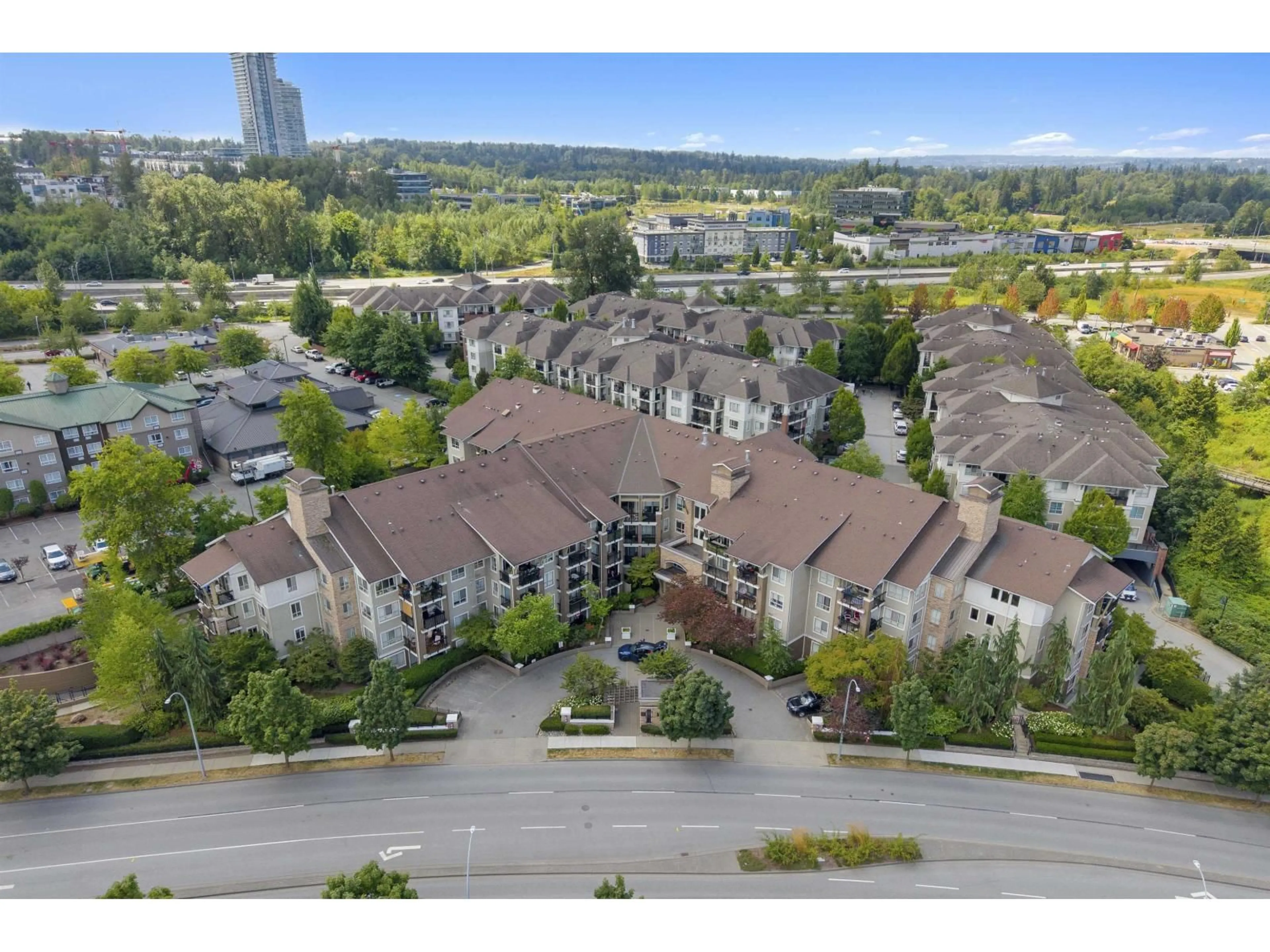 A pic from outside/outdoor area/front of a property/back of a property/a pic from drone, city buildings view from balcony for 119 - 8915 202 STREET, Langley British Columbia V1M0B5