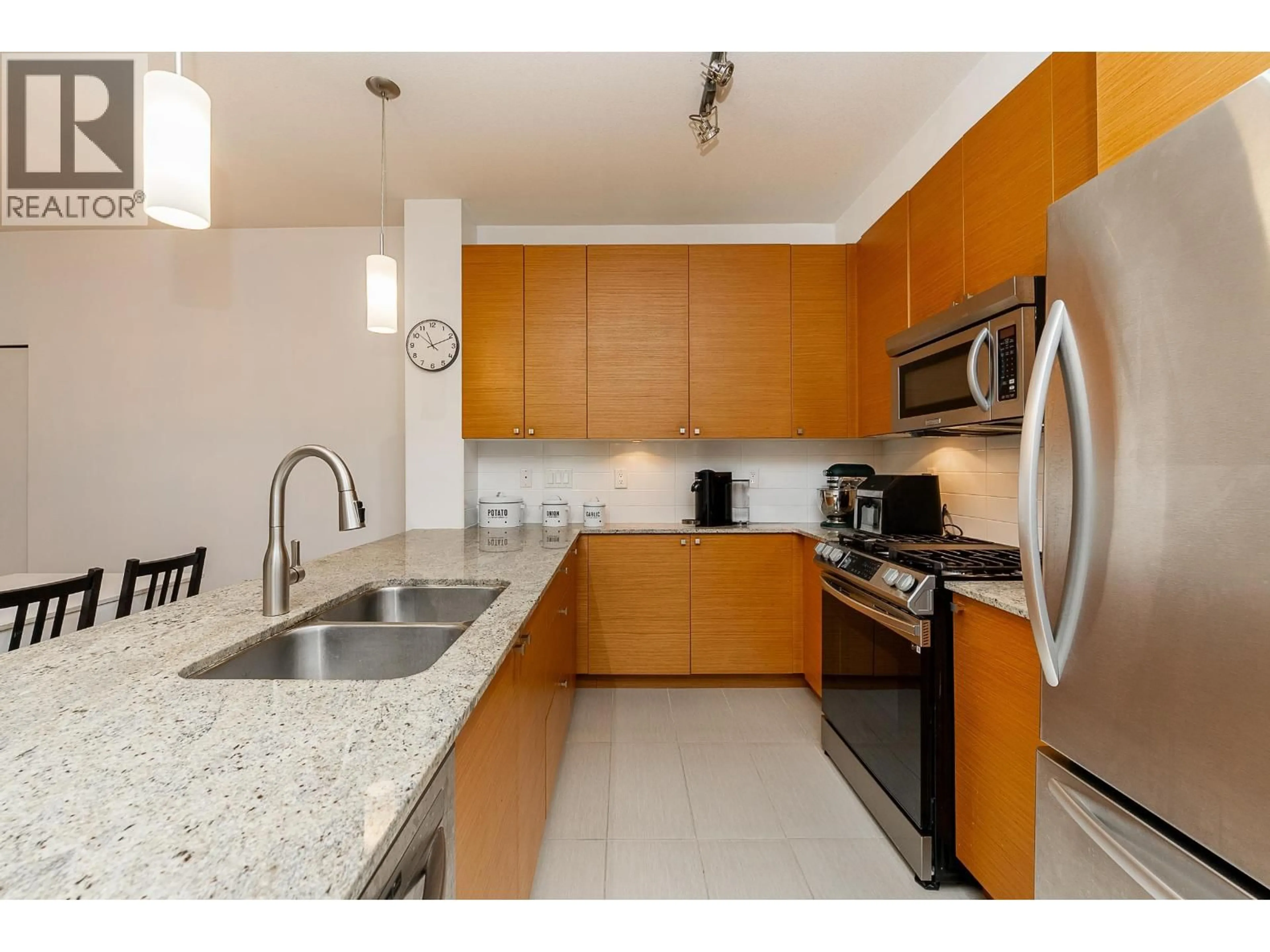 Standard kitchen, ceramic/tile floor for 310 - 101 MORRISSEY ROAD, Port Moody British Columbia V3H0E6