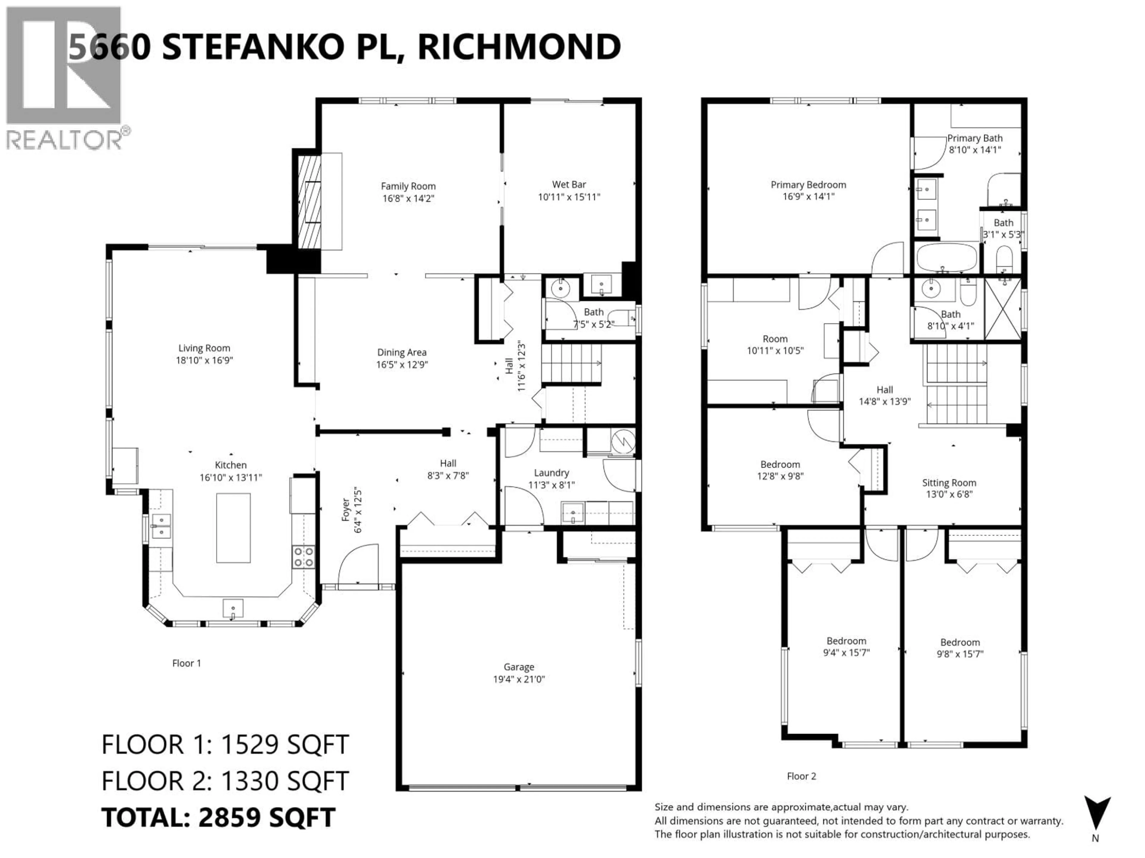 Floor plan for 5660 STEFANKO PLACE, Richmond British Columbia V7E5G2
