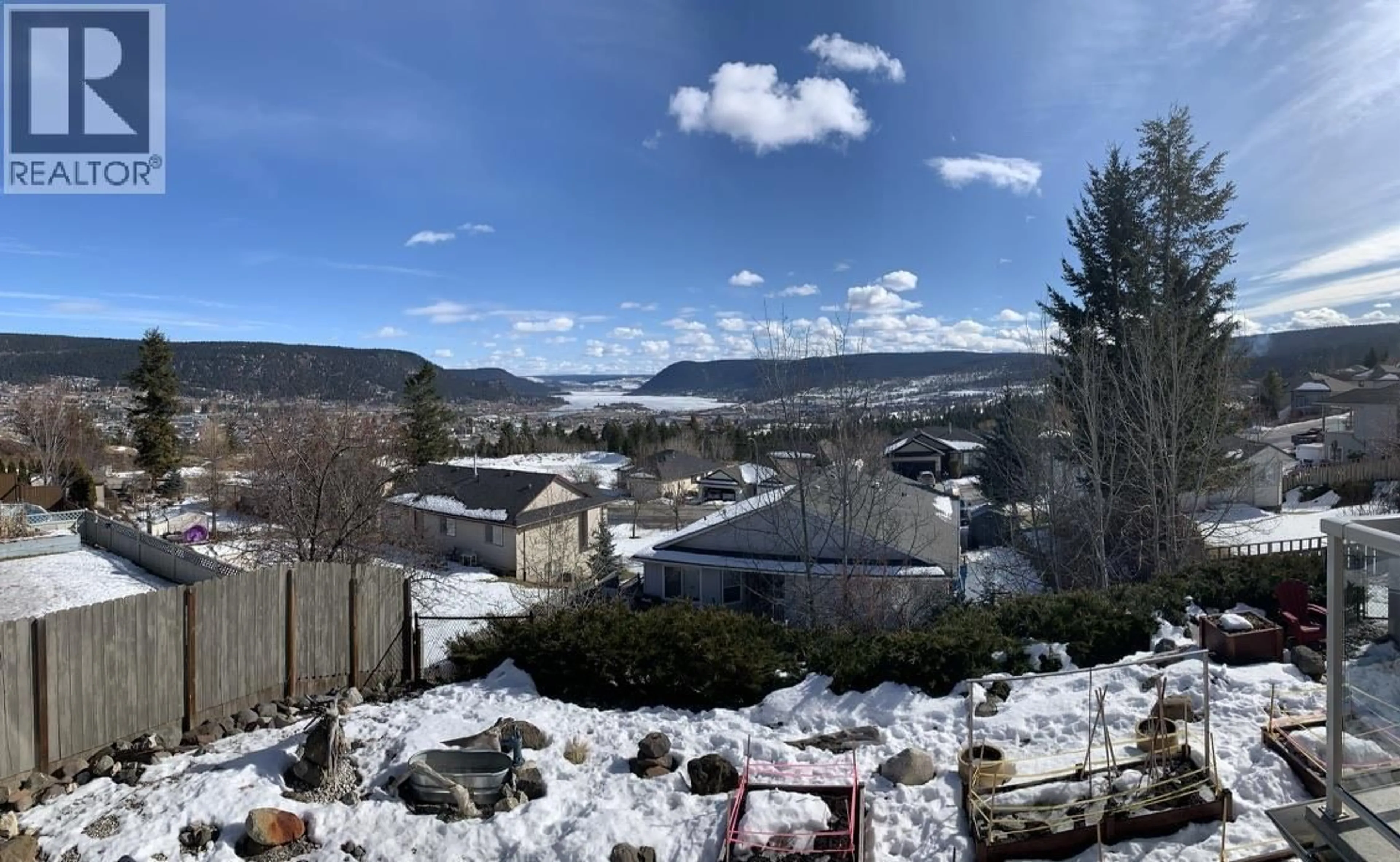 A pic from outside/outdoor area/front of a property/back of a property/a pic from drone, mountain view for 344 MANDARINO PLACE, Williams Lake British Columbia V2G5J1