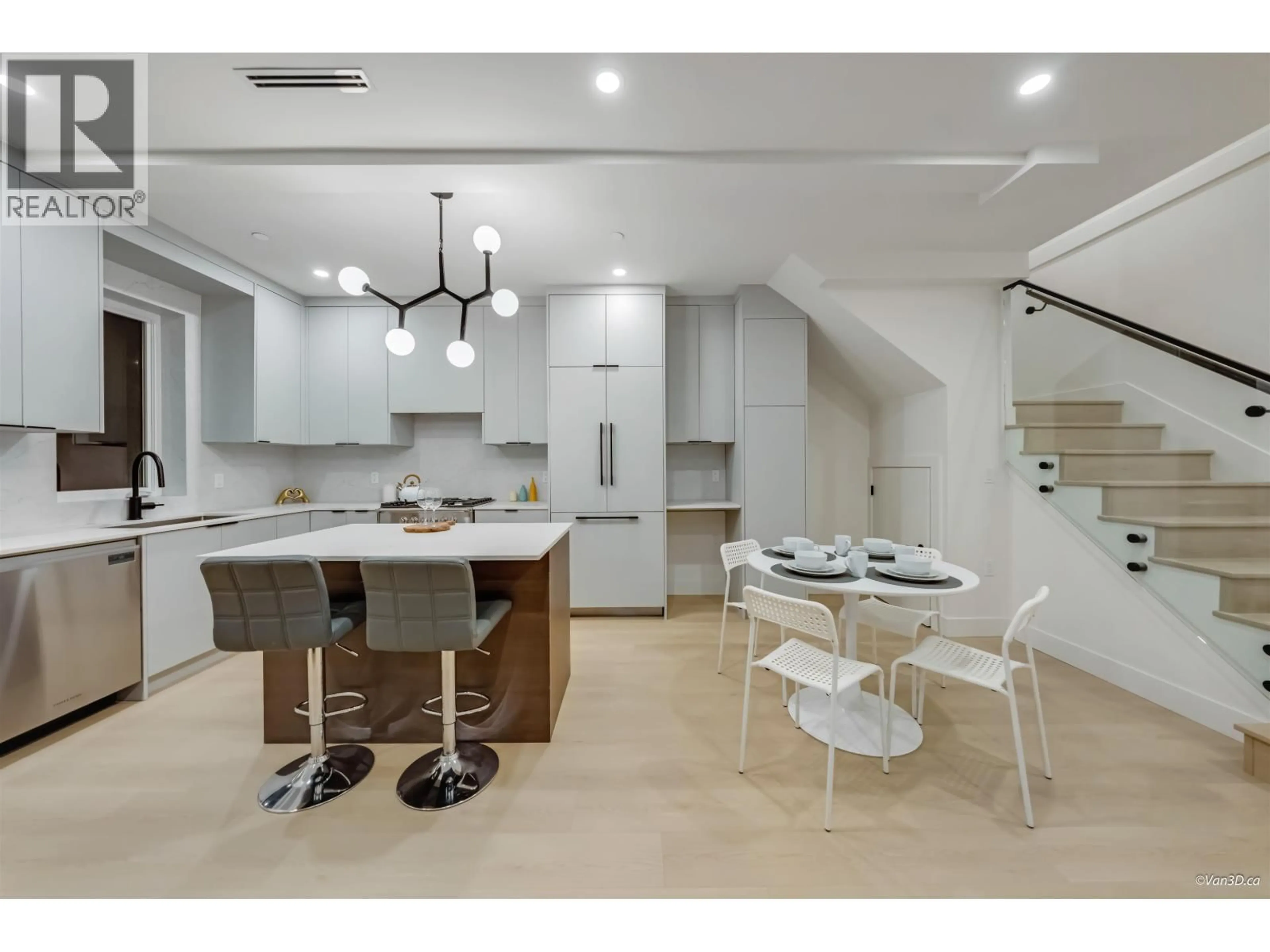 Open concept kitchen, ceramic/tile floor for 3 - 6730 HEATHER STREET, Vancouver British Columbia V6P3P4