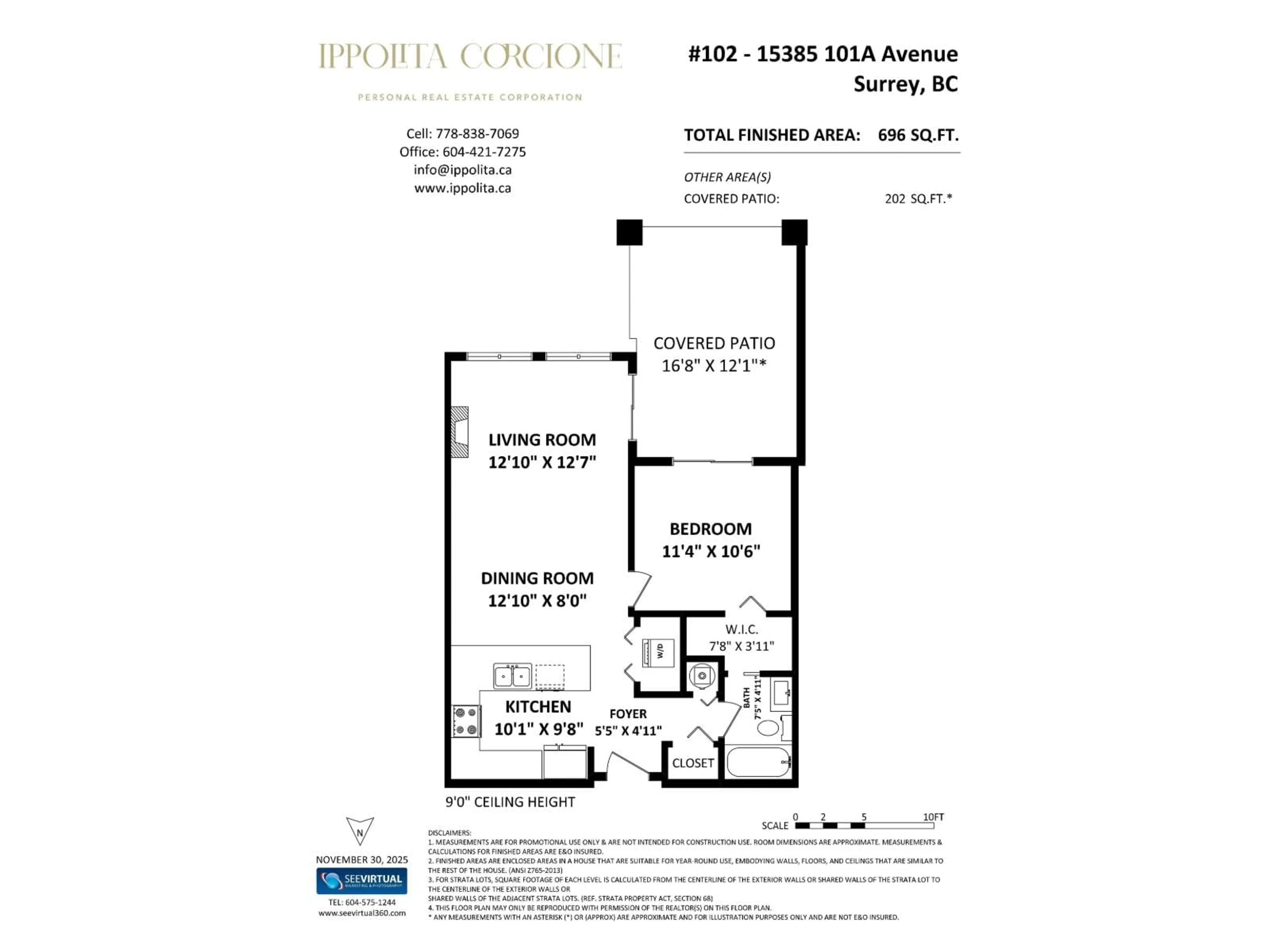 Floor plan for 102 - 15385 101A AVENUE, Surrey British Columbia V3R0B4