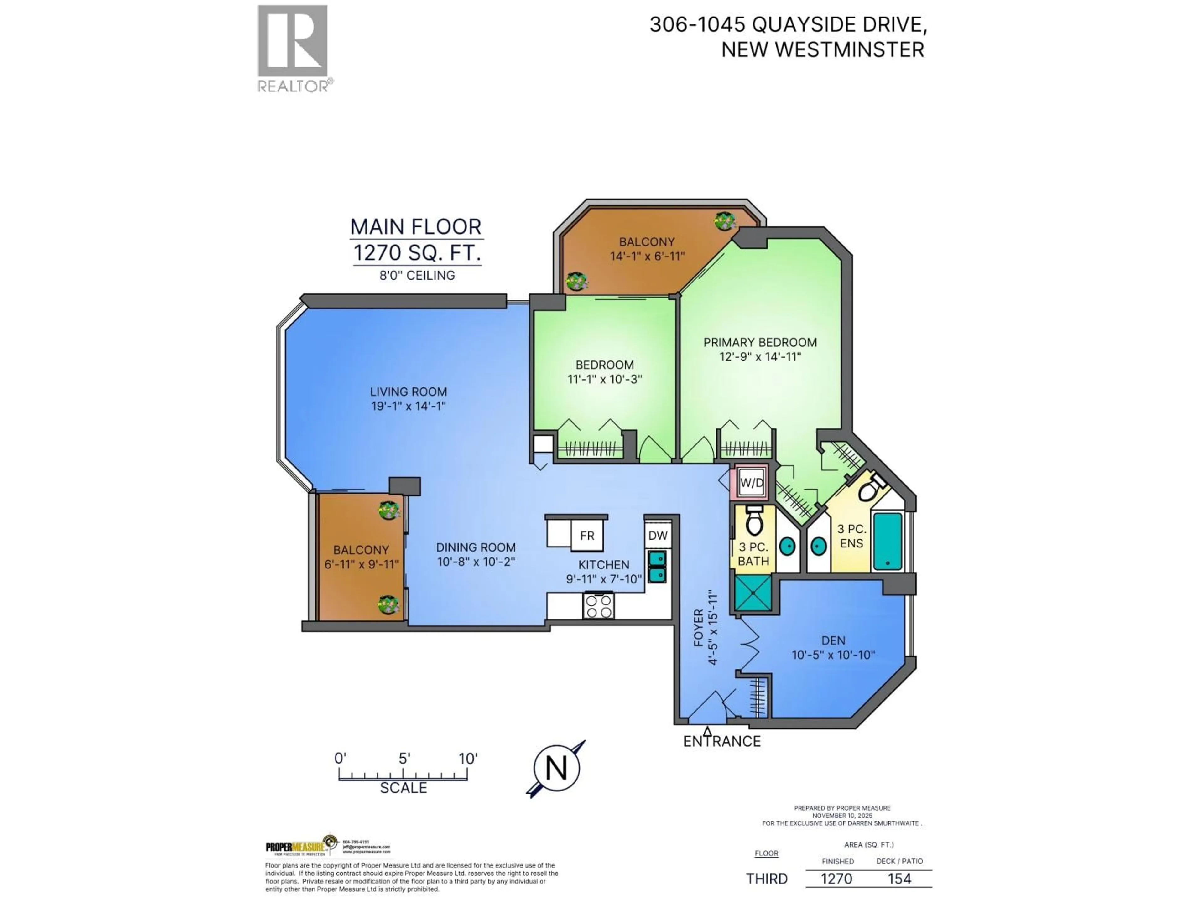 Floor plan for 306 - 1045 QUAYSIDE DRIVE, New Westminster British Columbia V3M6C9