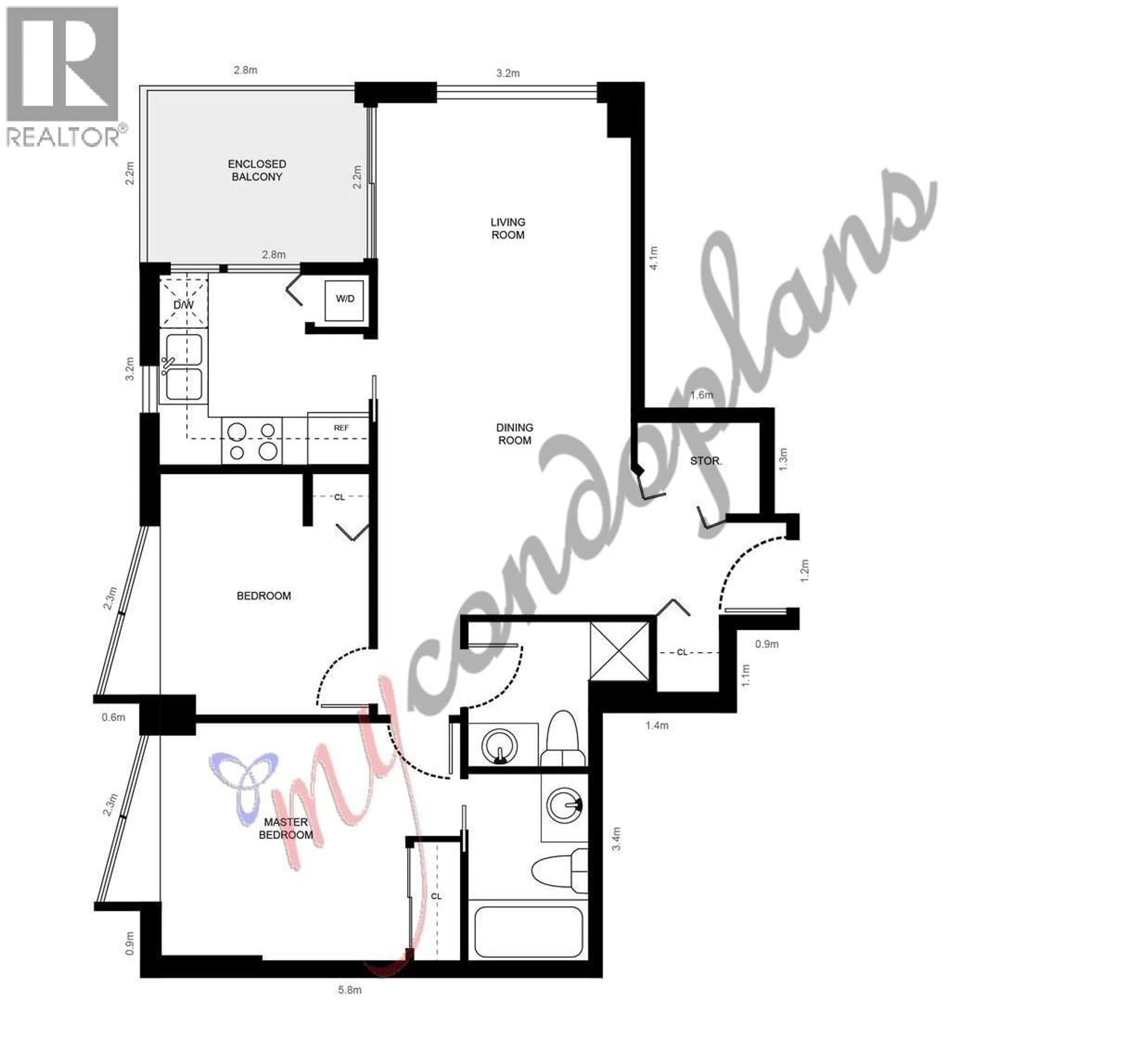 Floor plan for 903 - 1166 MELVILLE STREET, Vancouver British Columbia V6E4P6