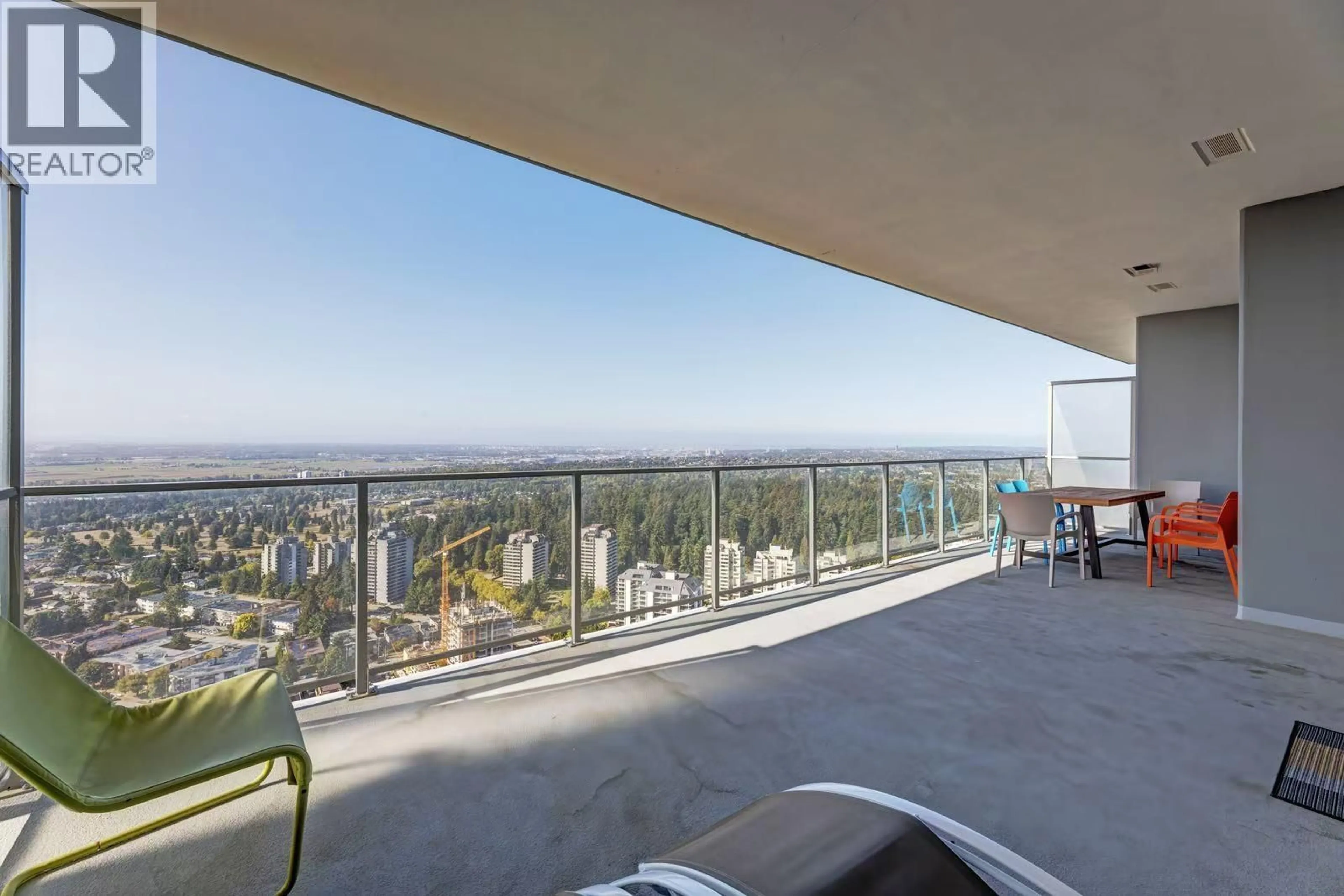 Balcony in the apartment, city buildings view from balcony for 3804 - 6383 MCKAY AVENUE, Burnaby British Columbia V5H0H8