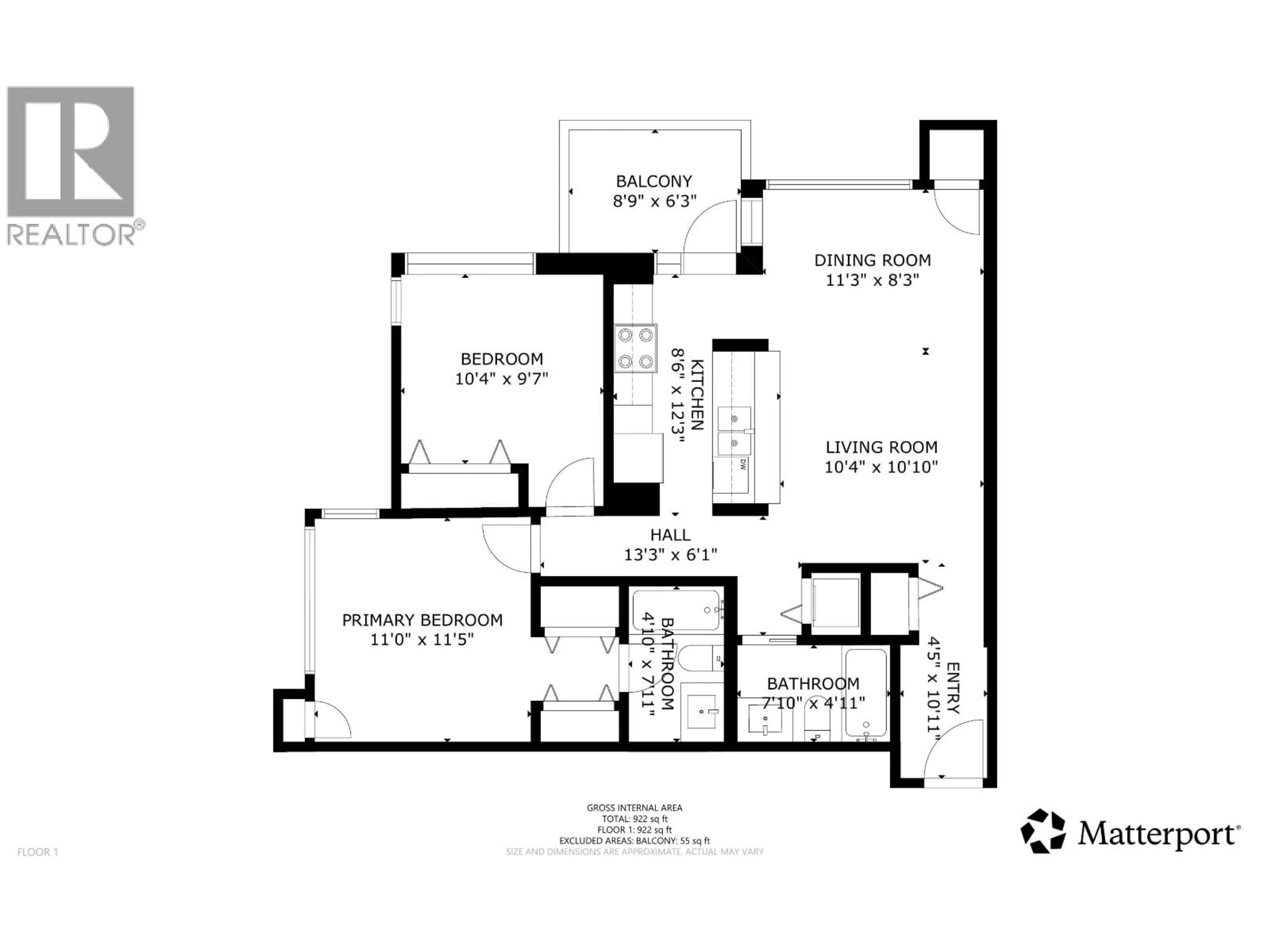 Floor plan for 2005 - 5380 OBEN STREET, Vancouver British Columbia V5R6H7