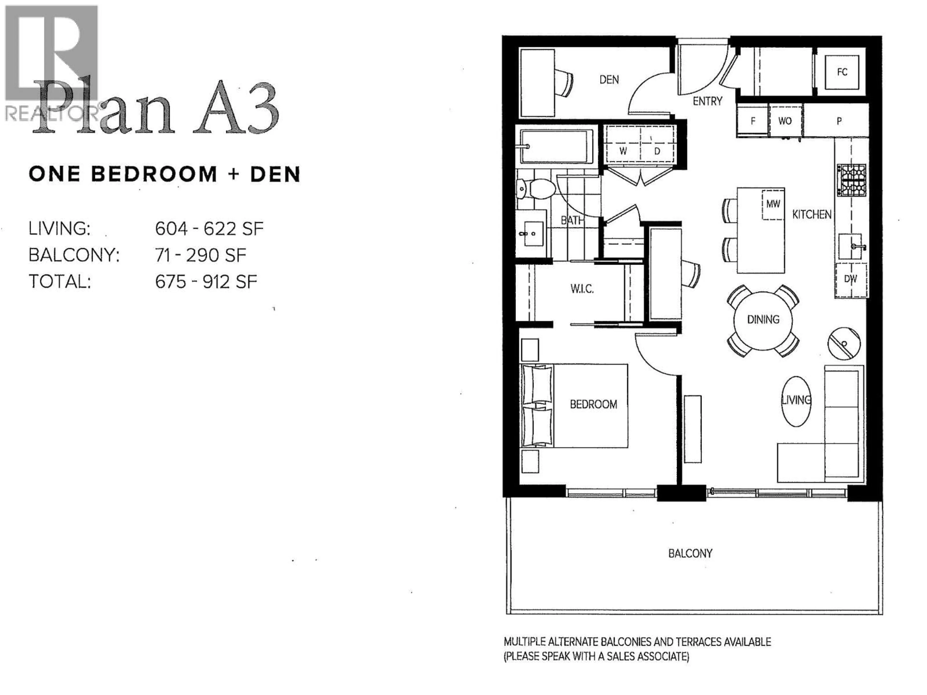 Floor plan for 623 - 6300 MINORU BOULEVARD, Richmond British Columbia V6Y0N1