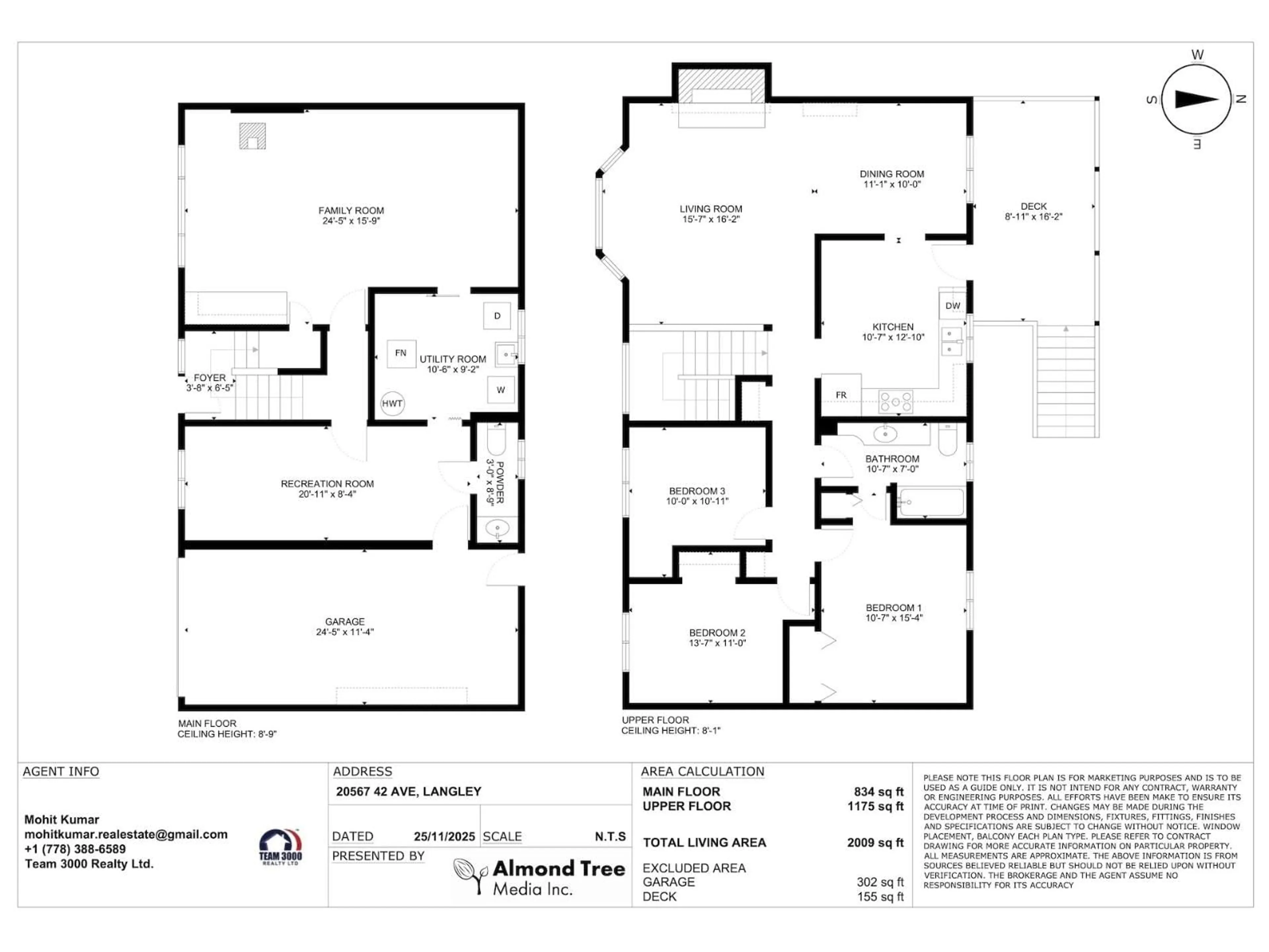 Floor plan for 20567 42 AVENUE, Langley British Columbia V3A3A8