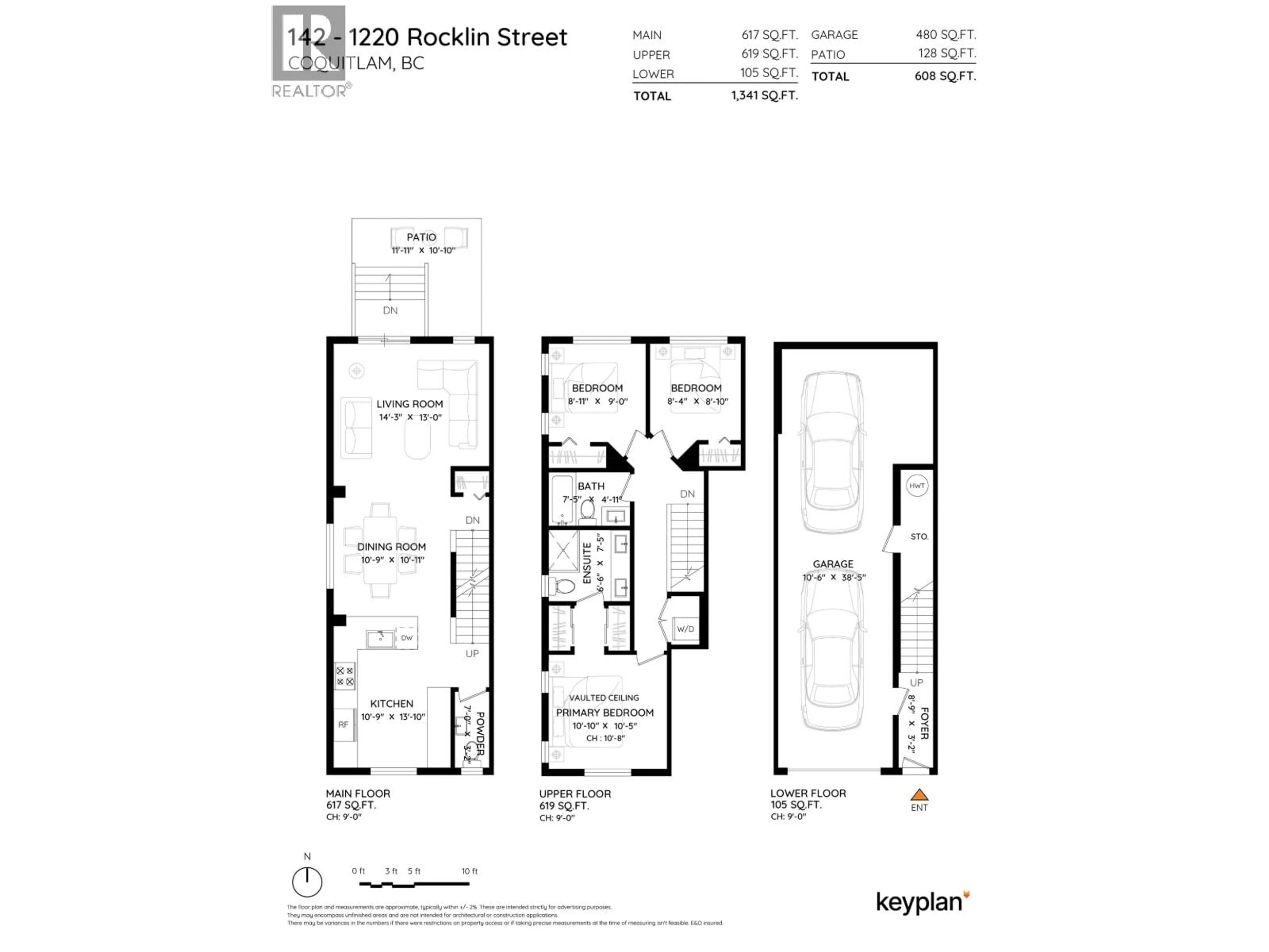 Floor plan for 142 - 1220 ROCKLIN STREET, Coquitlam British Columbia V3B0R6