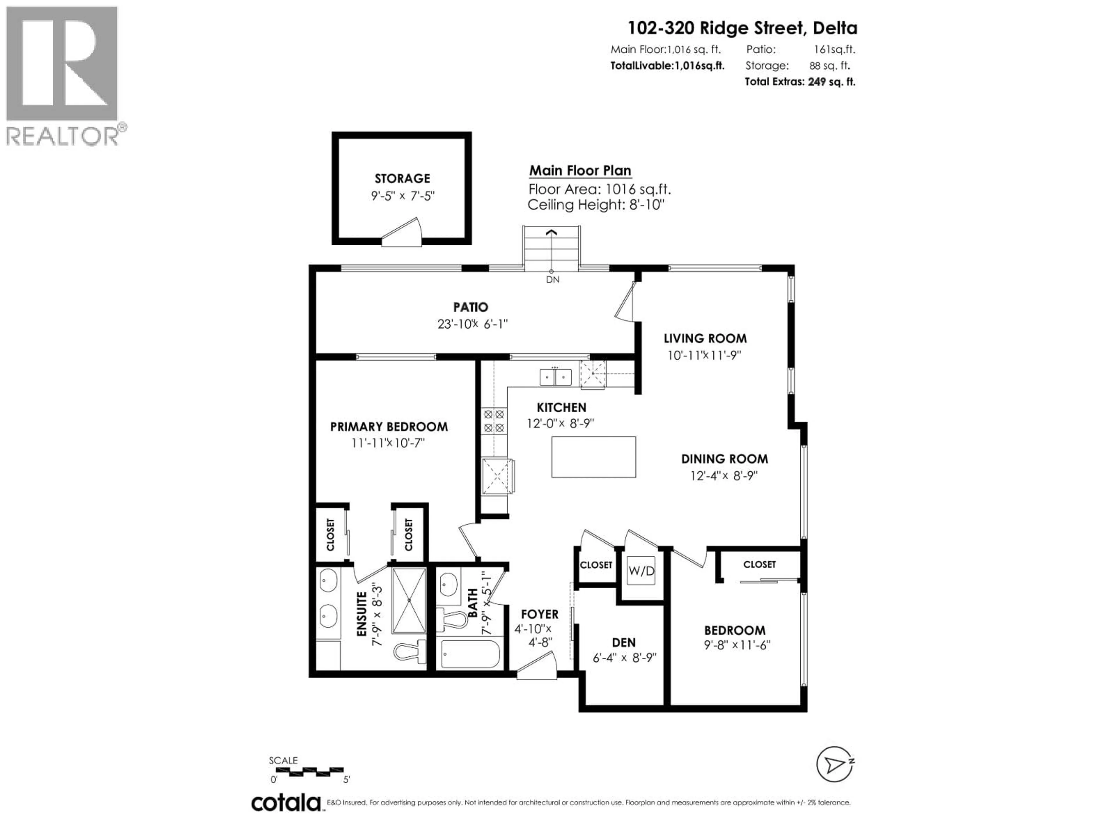 Floor plan for 102 - 320 RIDGE STREET, Delta British Columbia V4L0B5