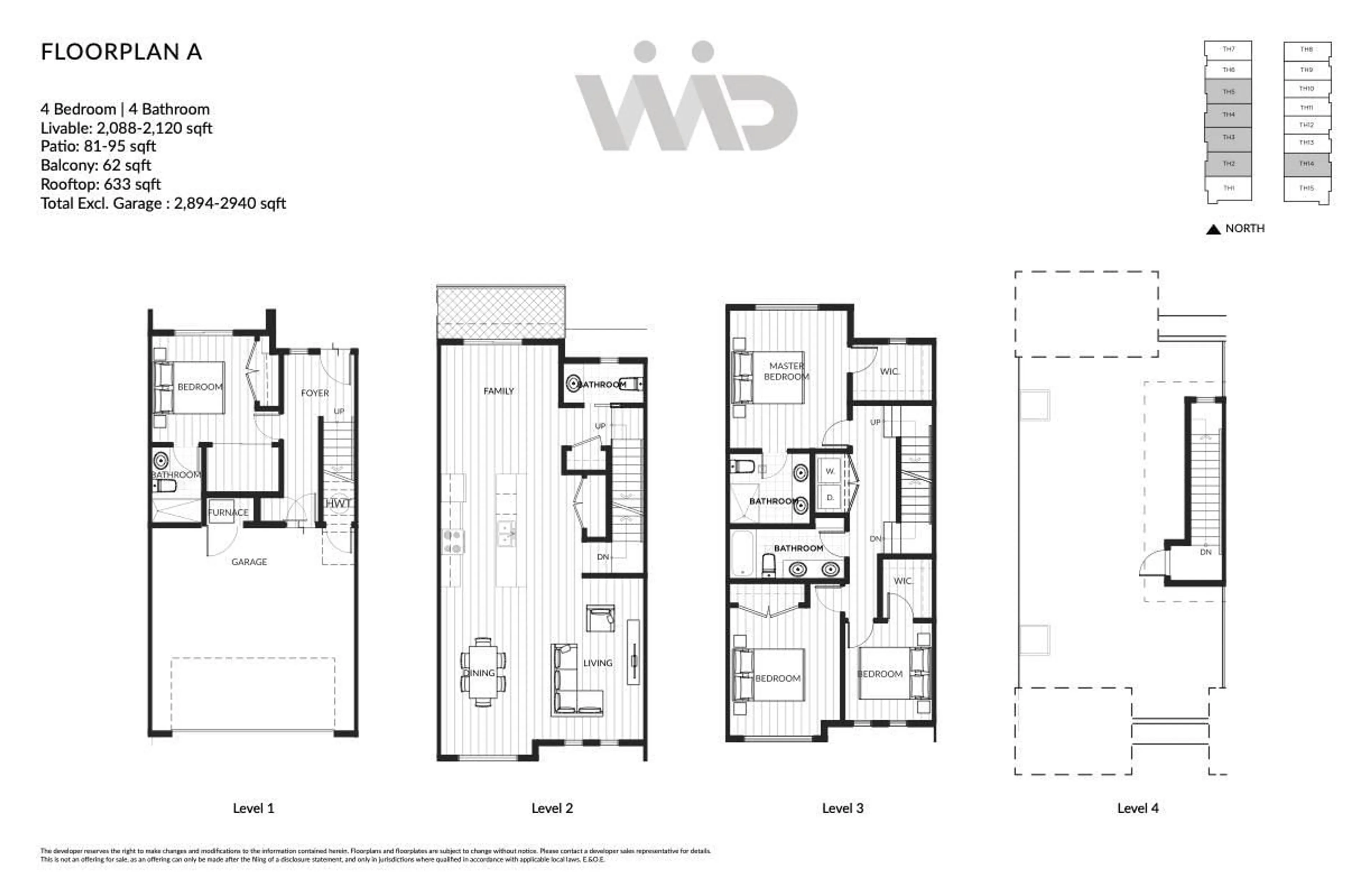 Floor plan for 3 - 19667 55A AVENUE, Langley British Columbia V3A3X1